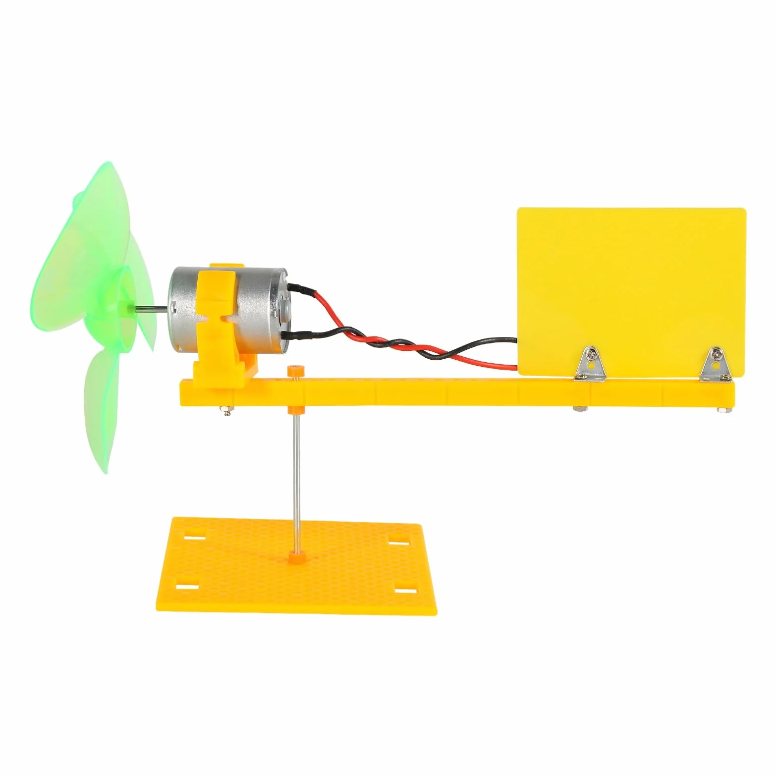 DEWIN Kit generatore eolico fai-da-te,Mini Motore a Turbina Kit Generatore Micro Eolico Verticale 0,01V-24V con pale di Supporto