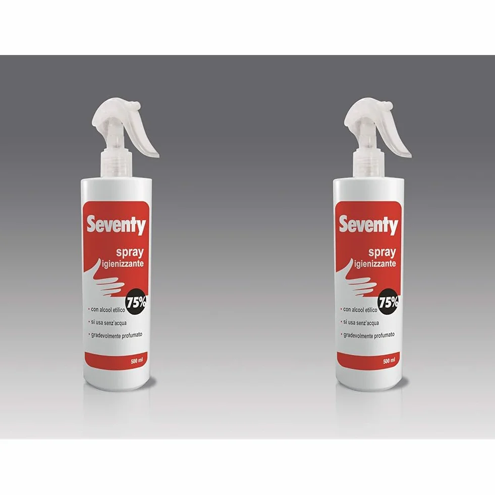 TMT Spray Igienizzante Mani, Oggetti E Superfici, 75% Alcool - 500 ml (Confezione da 2)