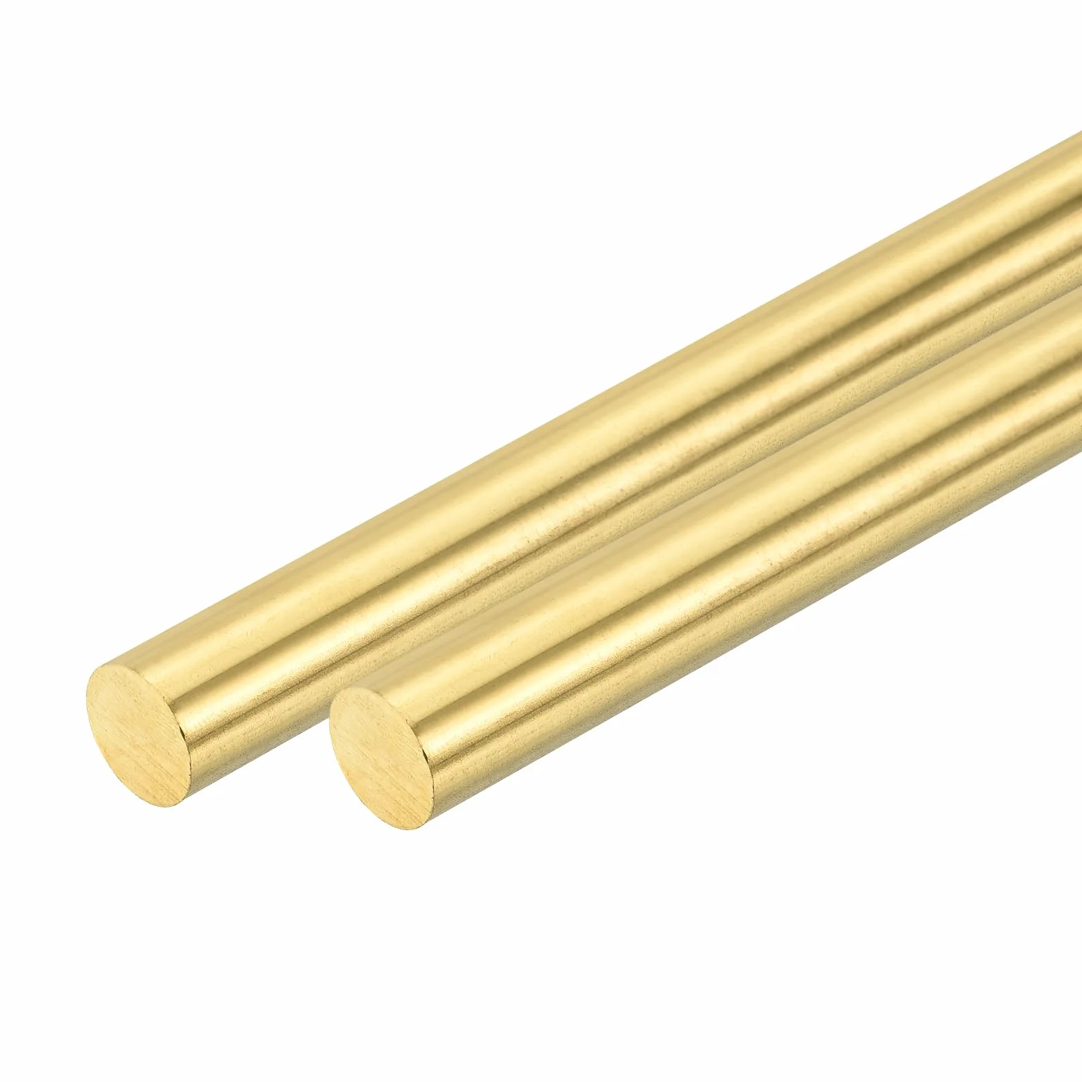 QUARKZMAN 2 Pezzi 15/32" (12mm) Diametro Ottone Solido Asta Rotonda, 4" (102mm) Lunghezza H62 Barra Tornio Stock