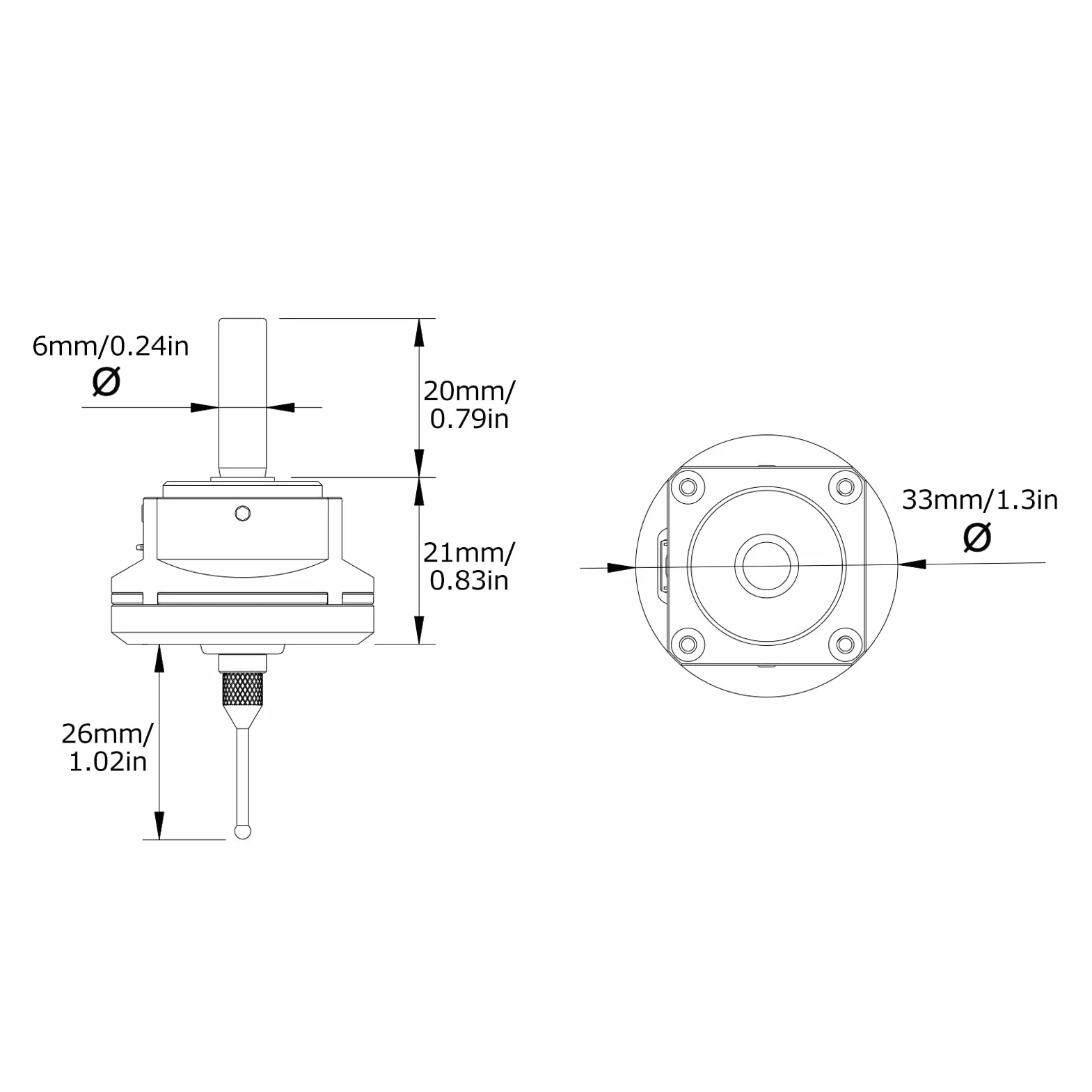 3D Finder Ricerca bordo, Flat Anti-Roll Design, 6mm Shank CNC Attrezzature
