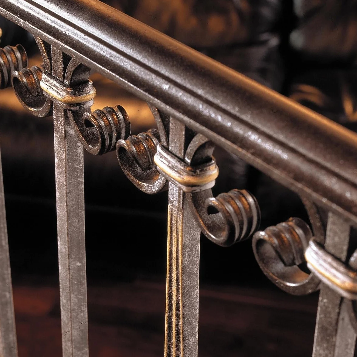 Metalli Riccio decorativo in ferro battuto a C piatto 12x6 dimensione 110x60 mm Set da 2 pezzi Made in Italy