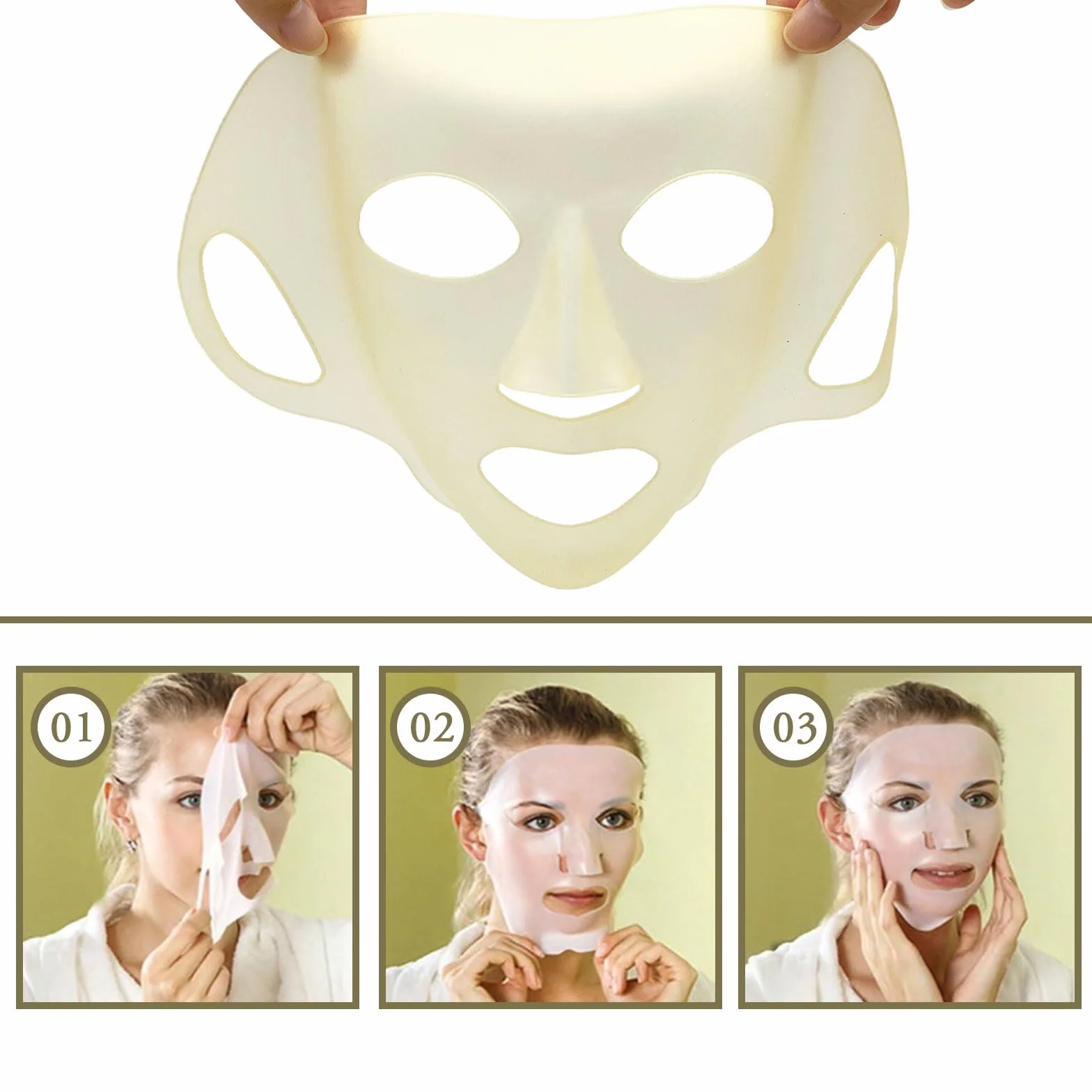 Maschera per la Pelle in Silicone Riutilizzabile, 6 Pezzi Copertura Viso Accessori