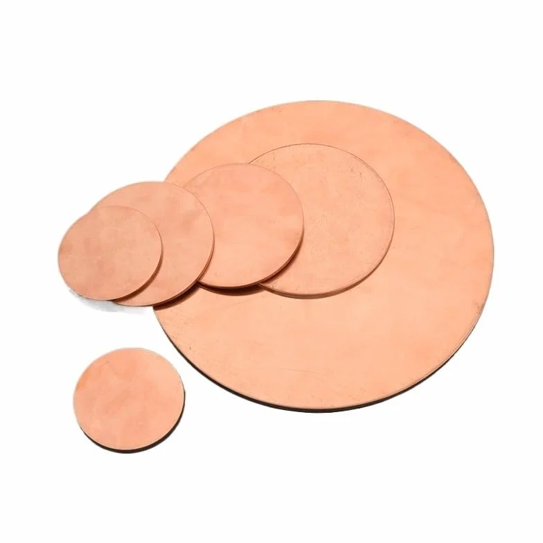 1PC T2 Disco di rame Diametro 10mm a 300mm Piastra rotonda di rame puro Lamiera circolare Spessore 0,3mm a 1,6mm(0.5x150mm)