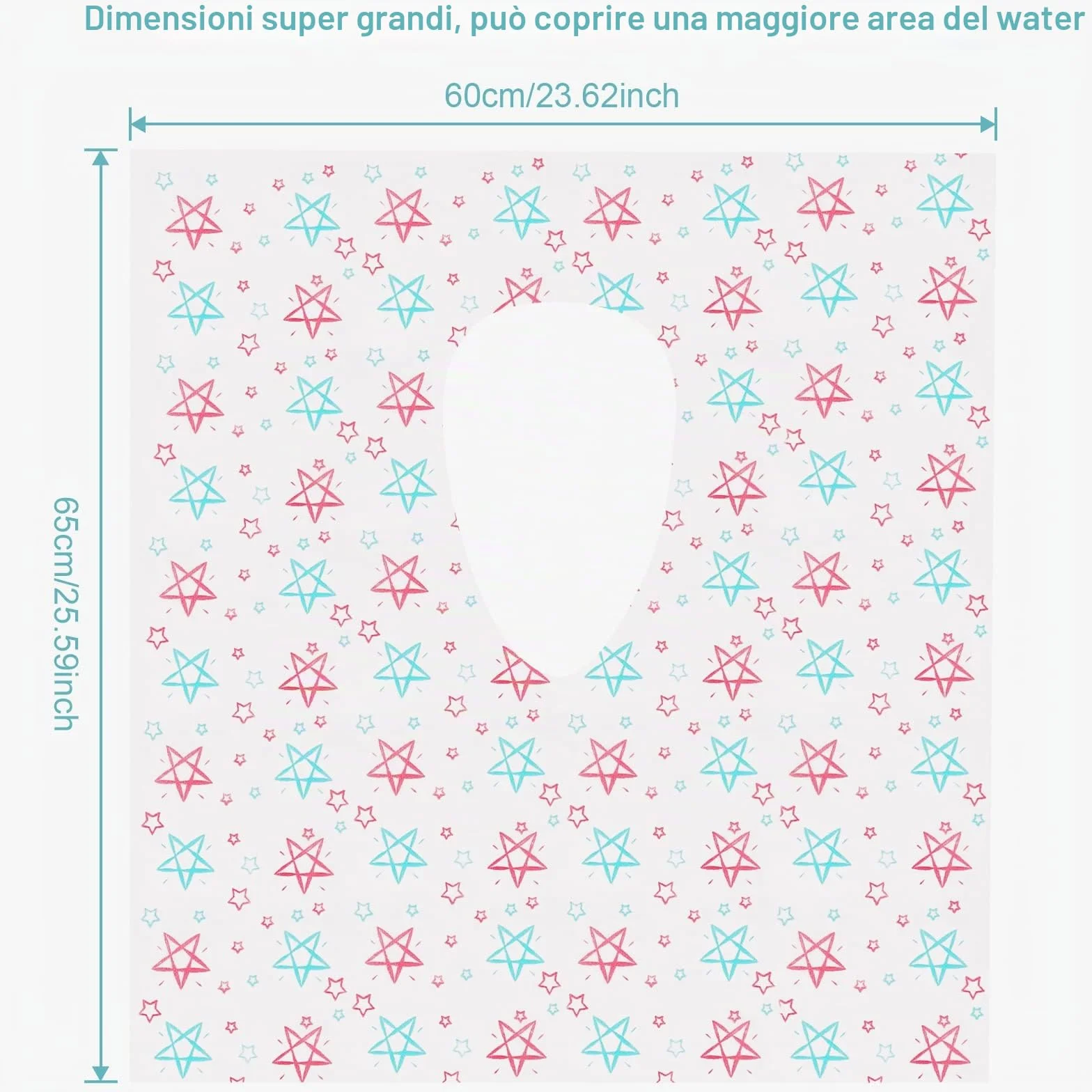 Copriwater Monouso Antibatterico Extra Grande Coprisedili Biodegradabili Impermeabili per WC