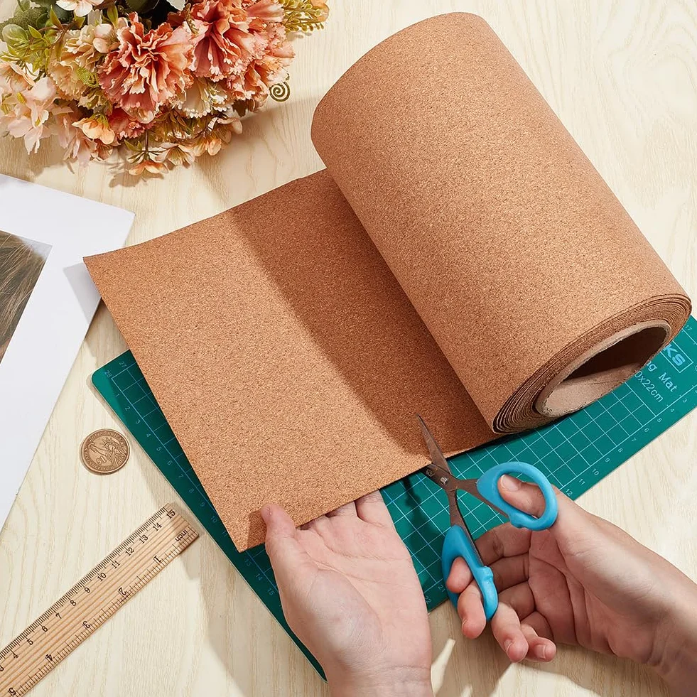 BENECREAT Rotolo di sughero naturale 600x20 cm 1 mm per sottobicchieri decorazioni fai da te