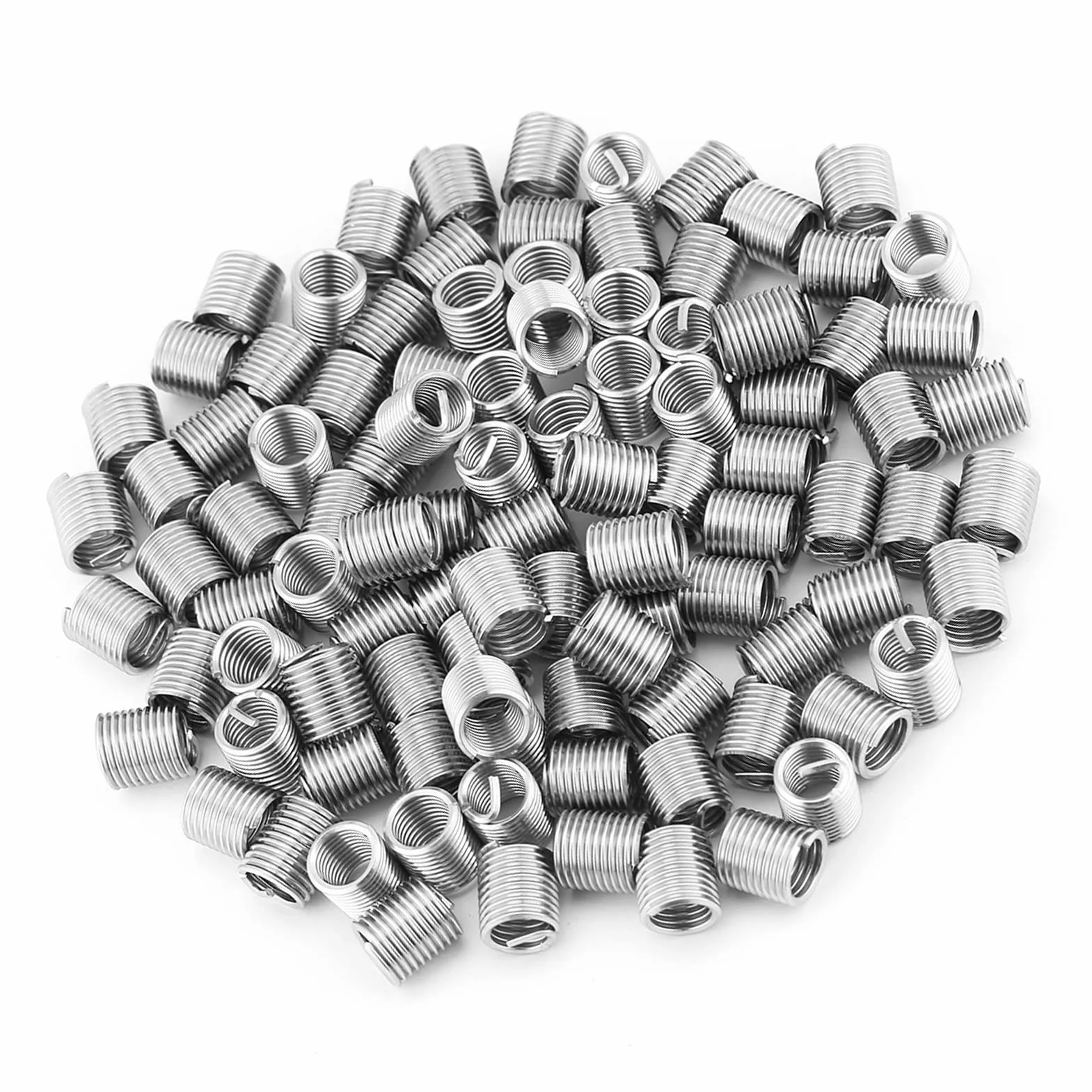 Inserti Filettati Elicoidali M8 x 1.25 Acciaio Inossidabile SS304 100 Pezzi Lunghezza 2D