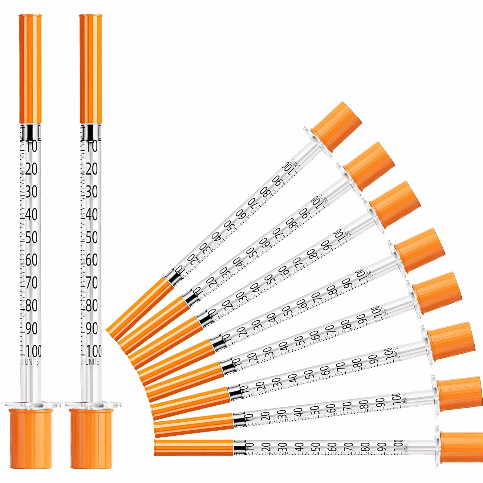 Siringa con scala Tubo di plastica 1 ml 31 G 6 mm accessori da laboratorio 20 pezzi