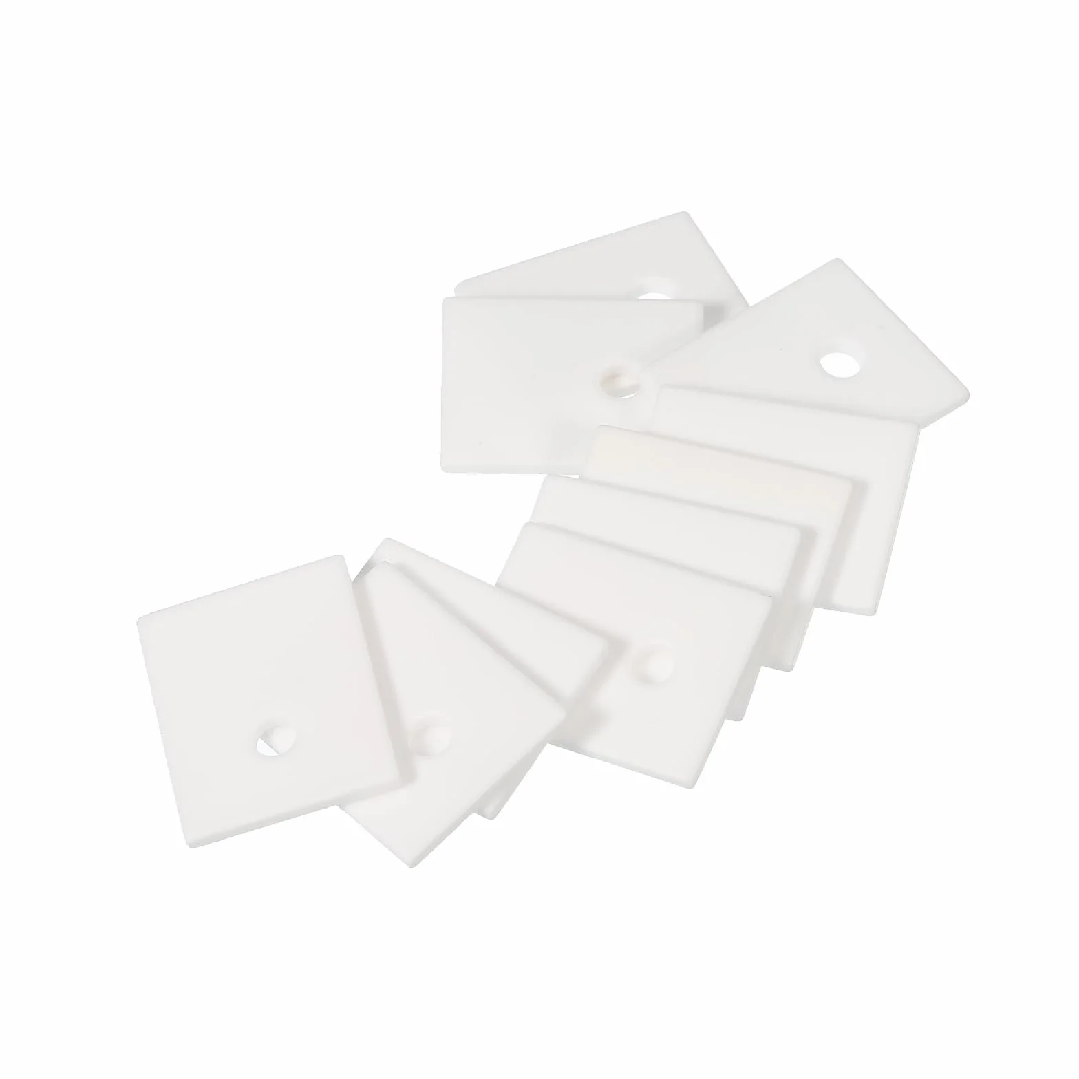 PATIKIL Allumina Ceramica Lastra Raffreddamento Imbottitura Isolante 10pz 3.5mm Foro Alta Durezza per MOS Transistor 25x20x2mm