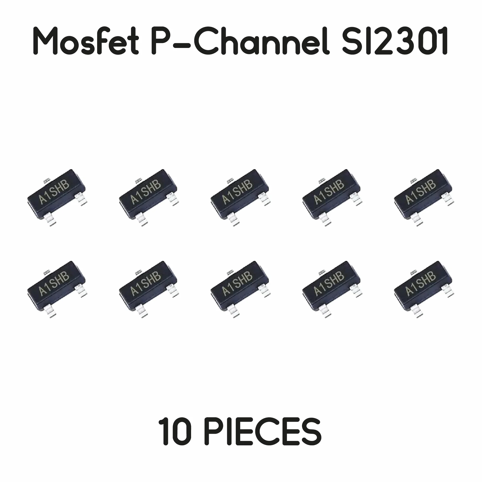 MOSFET P-Channel SI2301 A1SHB SMD SOT-23 10 PEZZI