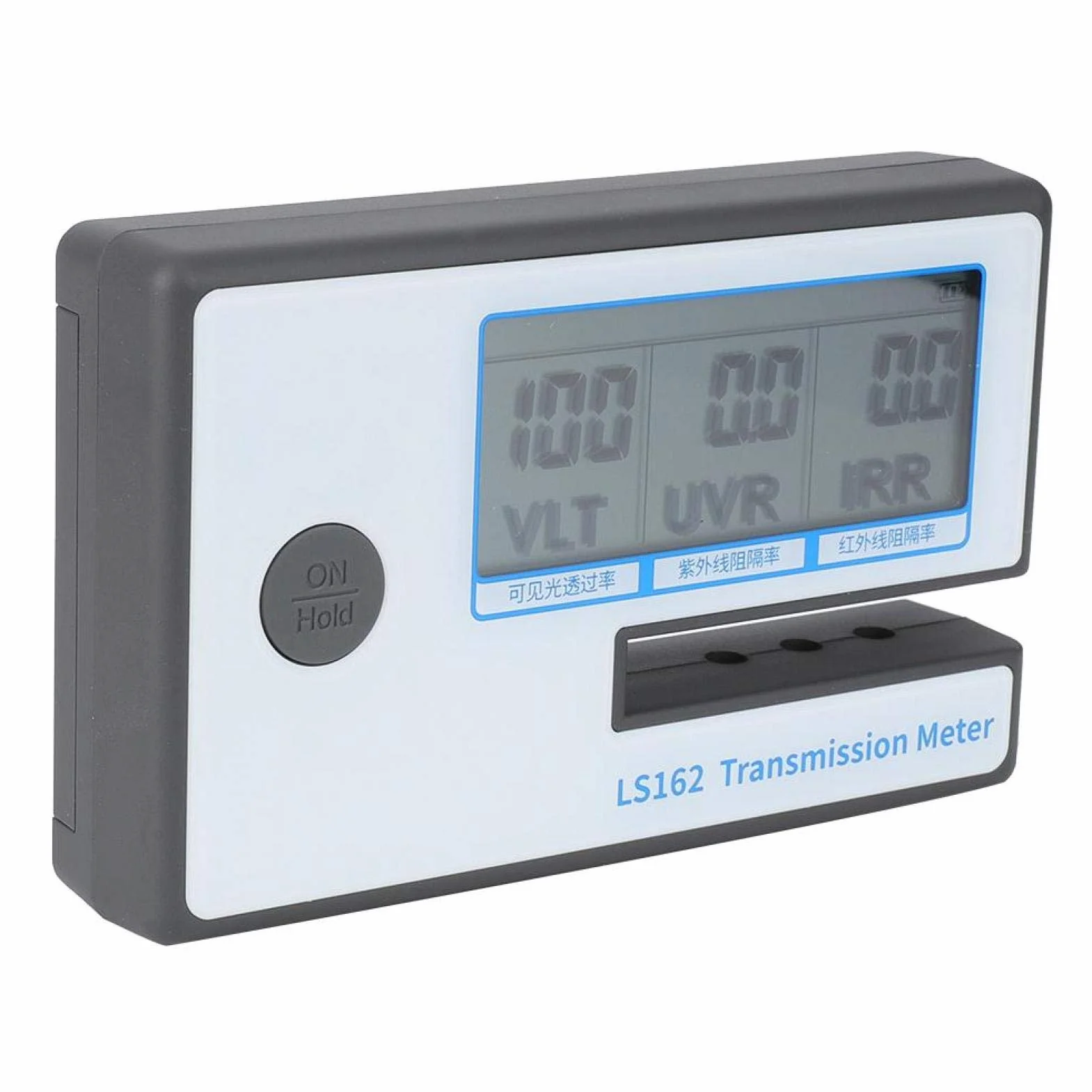 LS162 Misuratore di tinta per finestra digitale, Akozon tester di trasmissione del film solare Tester di rifiuto IR VLT UV