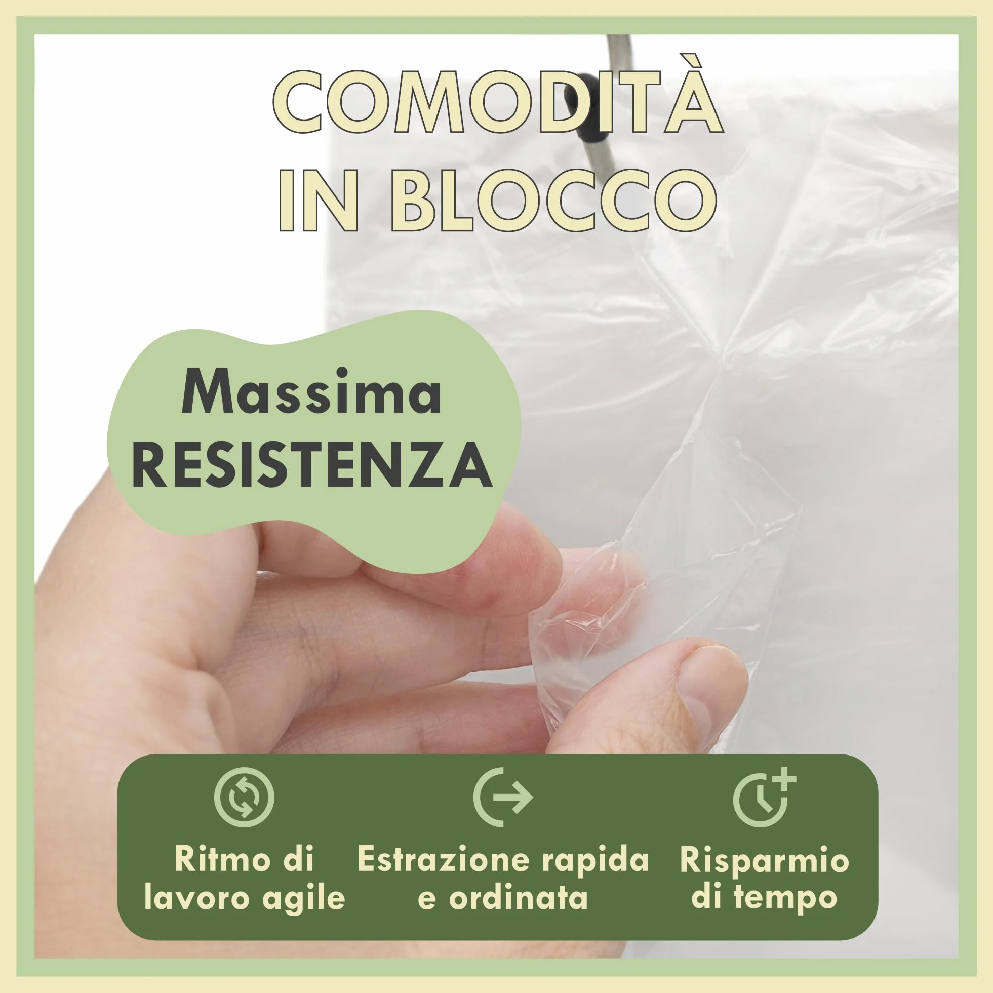 Zenic | Sacchetti Plastica Trasparenti Senza Manico In Blocco | 30 × 40 Cm | Per Frutta, Verdura, Carne E Pesce | Ideali Per Banchi Di Mercato, Conservazione Degli Alimenti E Adatti Al Congelamento