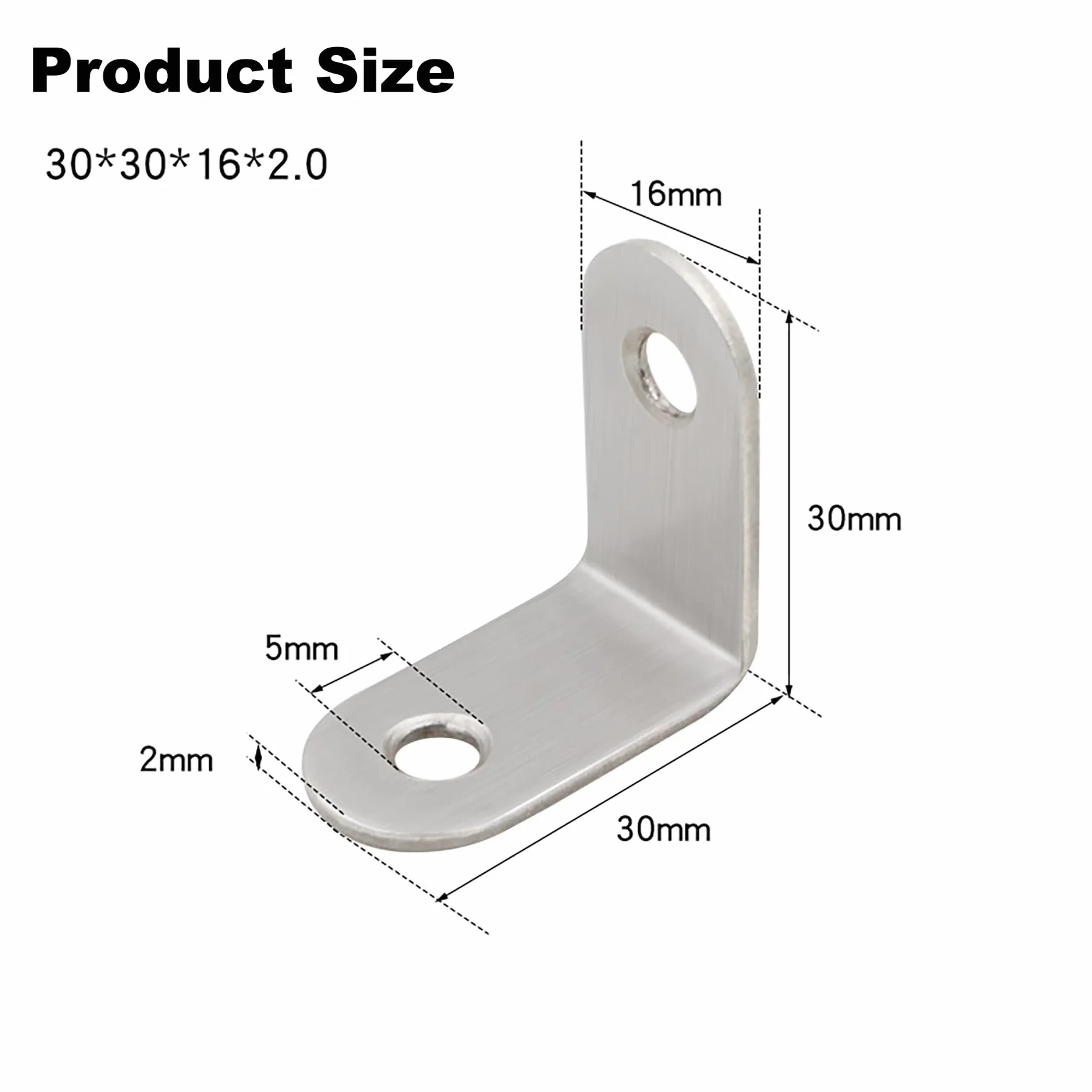 Set connettori angolari 30x30 mm acciaio inox 60 viti M4 90 gradi