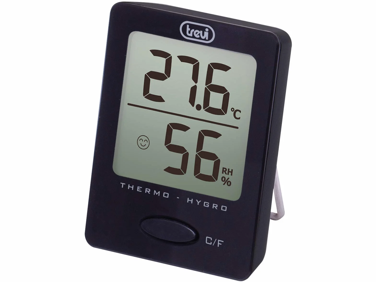 Trevi TE 3004 Termometro Digitale con Igrometro, Temperatura e Umidità, Nero