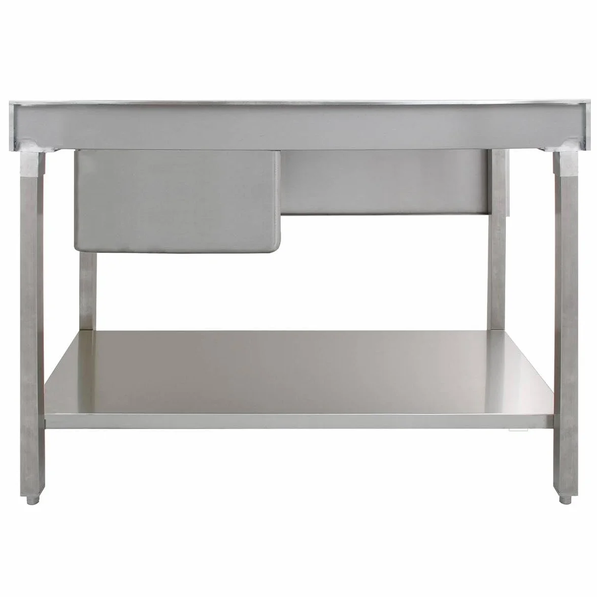 Lavello per ristorazione in acciaio inox cucina commerciale ristorante bar utility 90x120x60cm scolapiatti a sinistra a libero posizionamento ripiano inferiore regolabile Drenaggio a Sinistra