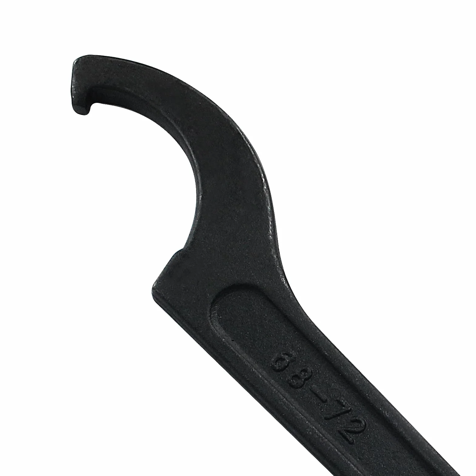 Murtenze Chiave a gancio a C per dado rotondo da 68-72 mm, chiave universale a ghiera nera con gancio di regolazione in acciaio al carbonio