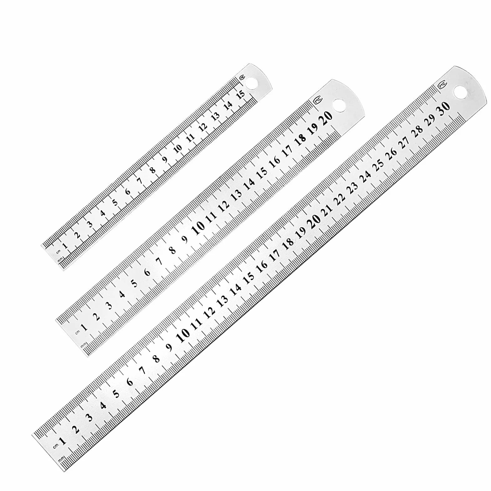 Righello in acciaio inox 15 cm 20 cm 30 cm per ufficio disegno