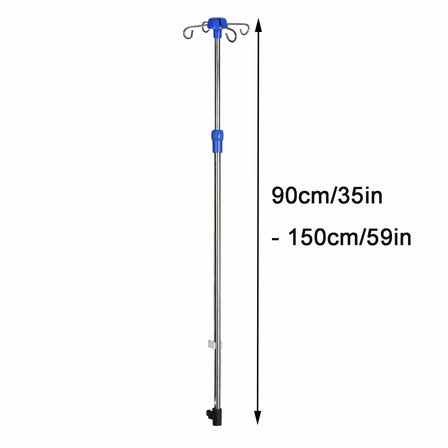 Asta per Flebo per Sedia a Rotelle 4 Ganci Portaflebo per Sedia a Rotelle Asta Portaflebo Telescopica Regolabile in Altezza