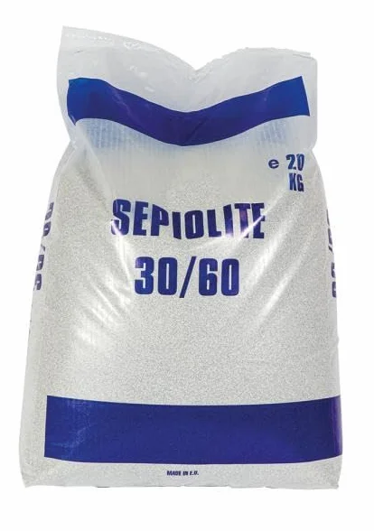 Sepiolite assorbente 20 kg granulometria 30/60 per fuoriuscite liquidi e viscosi