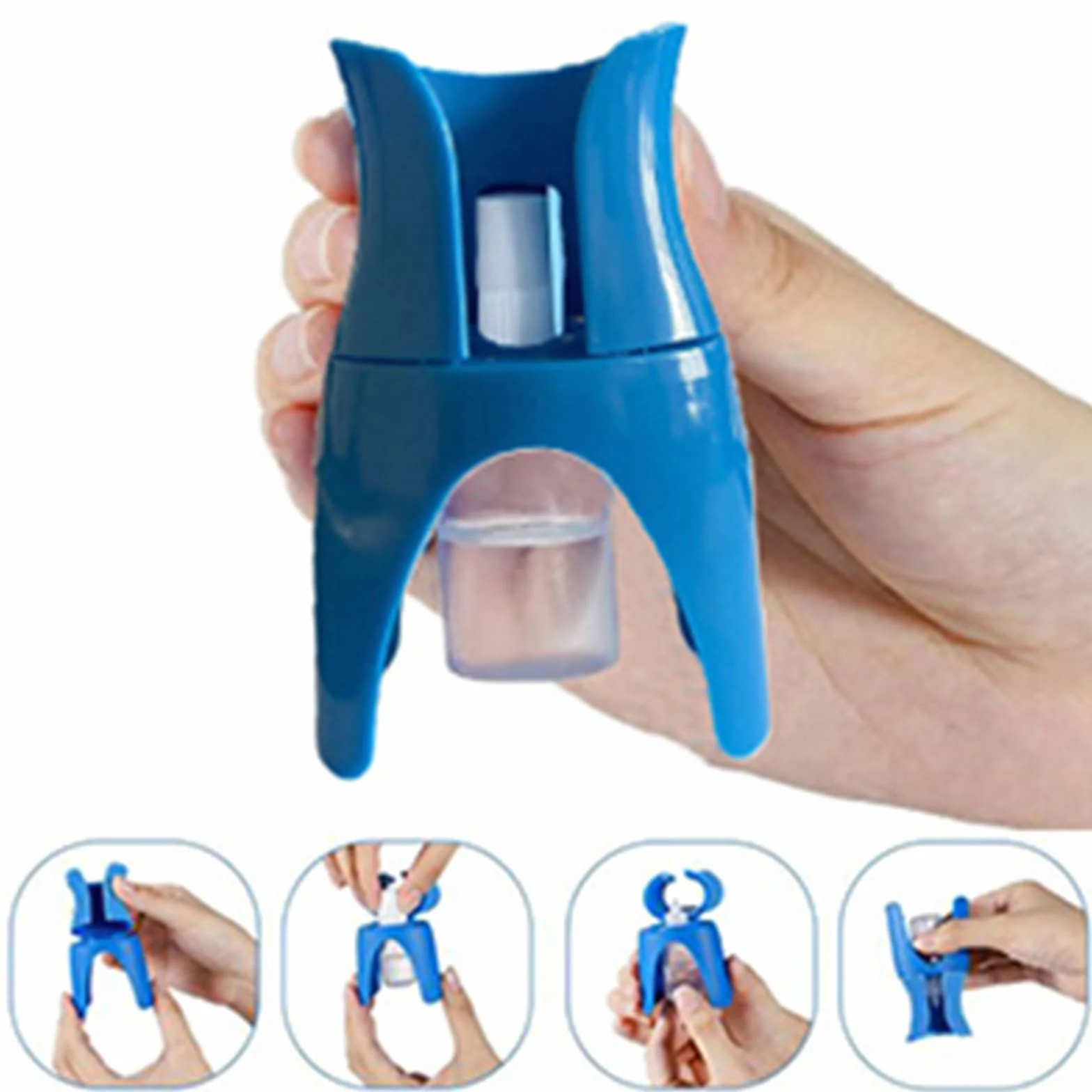 Applicatore portatile per collirio riutilizzabile adatto alla maggior parte delle bottiglie