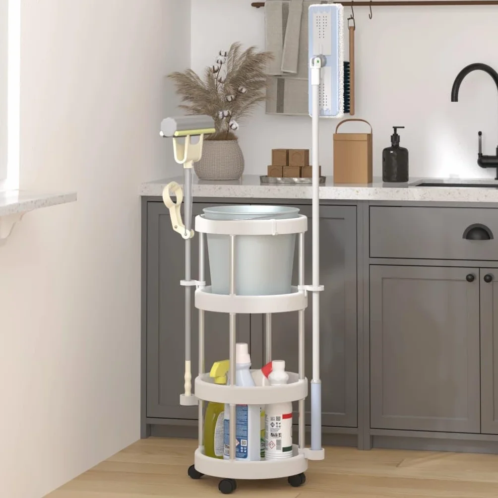 Carrello per la Pulizia con Cesti di Stoccaggio in Alluminio (1,9KG)
