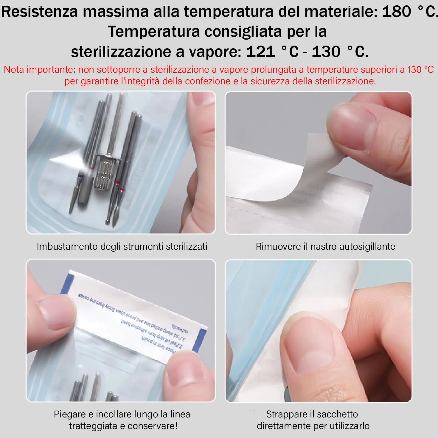 150 Pezzi Sacchetto Di Sterilizzazione, Acchetti Sterili in PVC, Sacchetti Per Autoclave, Buste Autosigillanti per Sterilizzazione, Buste Per Sterilizzazione