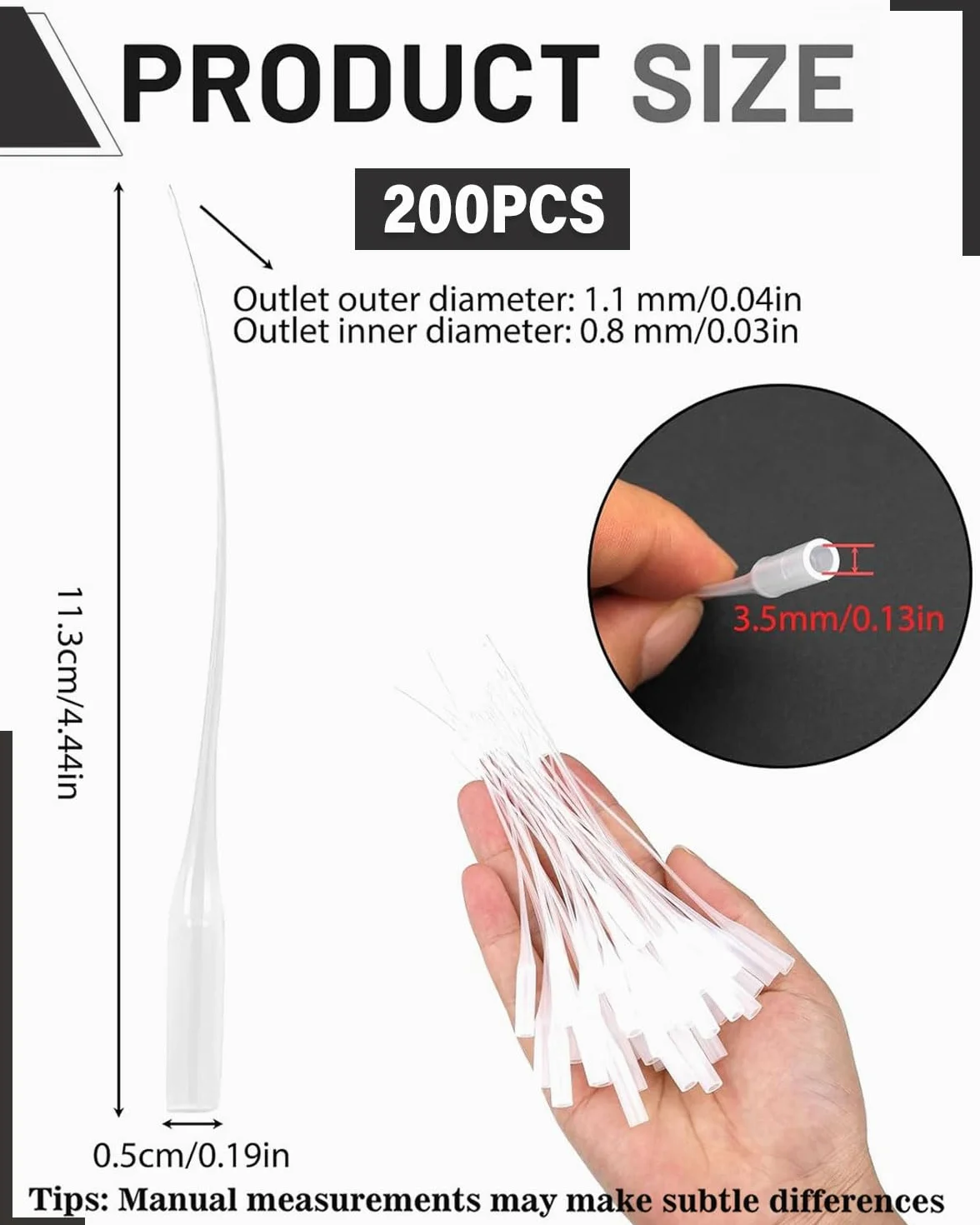 Punte per Colla 200 Micro Applicatore di Precisione Plastica Laboratorio Dispenser