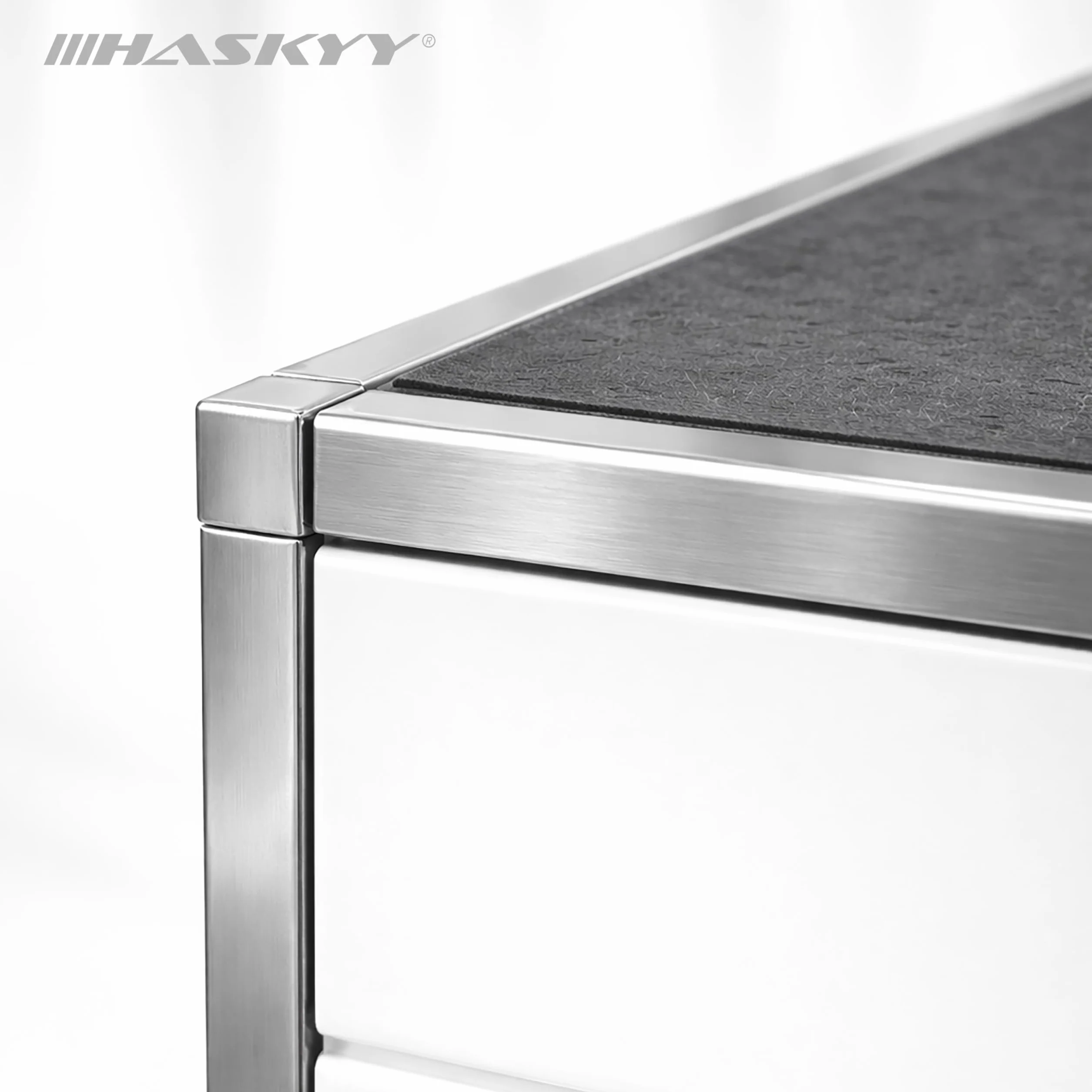 HASKYY Kątownik do listwy gresowej ze stali nierdzewnej V2A szczotkowany kwadratowy uniwersalny 11 mm