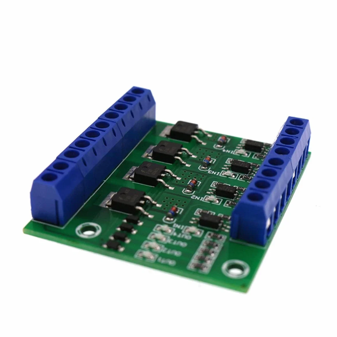 Modulo Amplificatore PWM MOSFET 4 Canali con Fotoaccoppiatore PC817 Ingresso 3-20V Uscita 3,7-27V 10A per PLC
