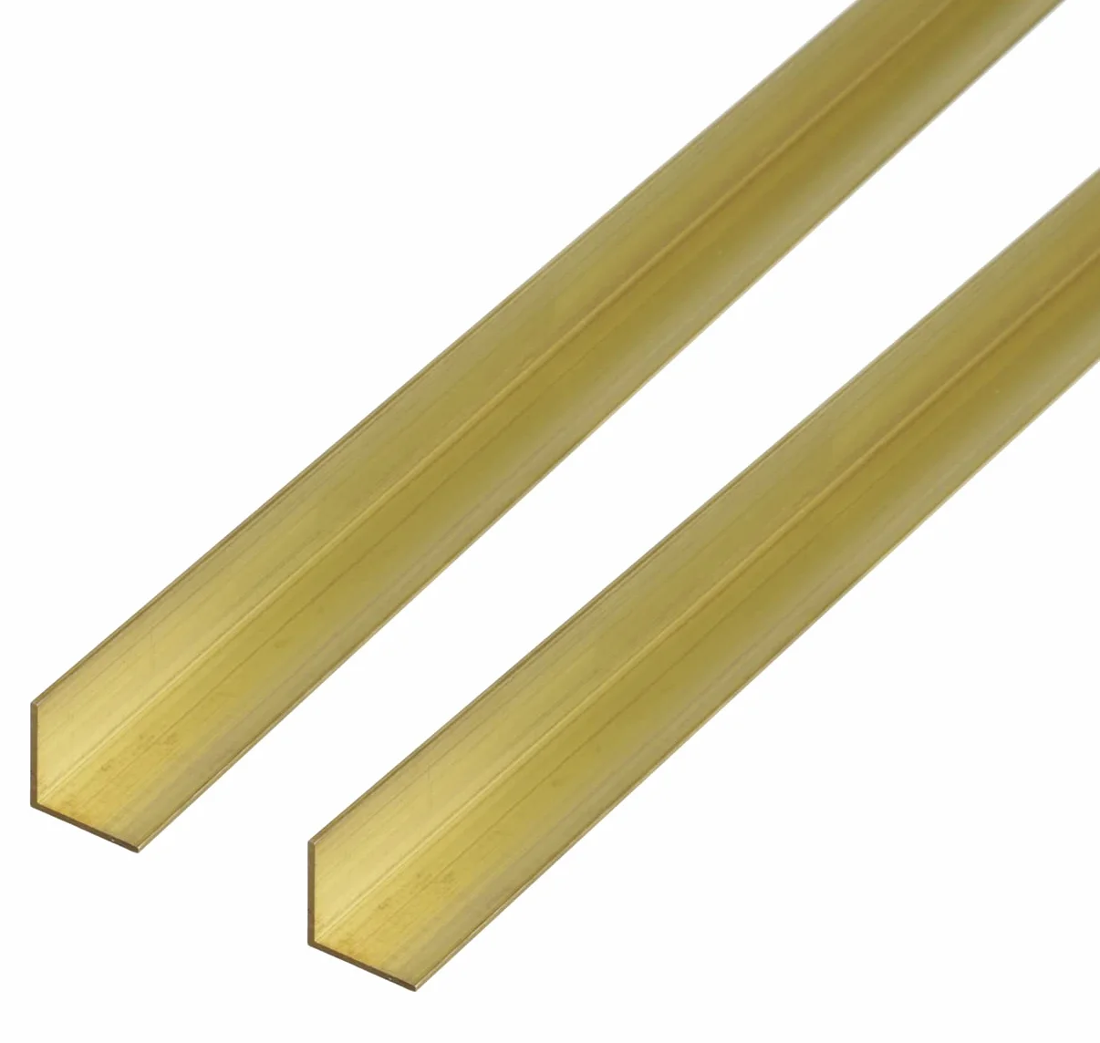 Alberts Profilo angolare in ottone 1000 x 20 x 20 mm set da 2