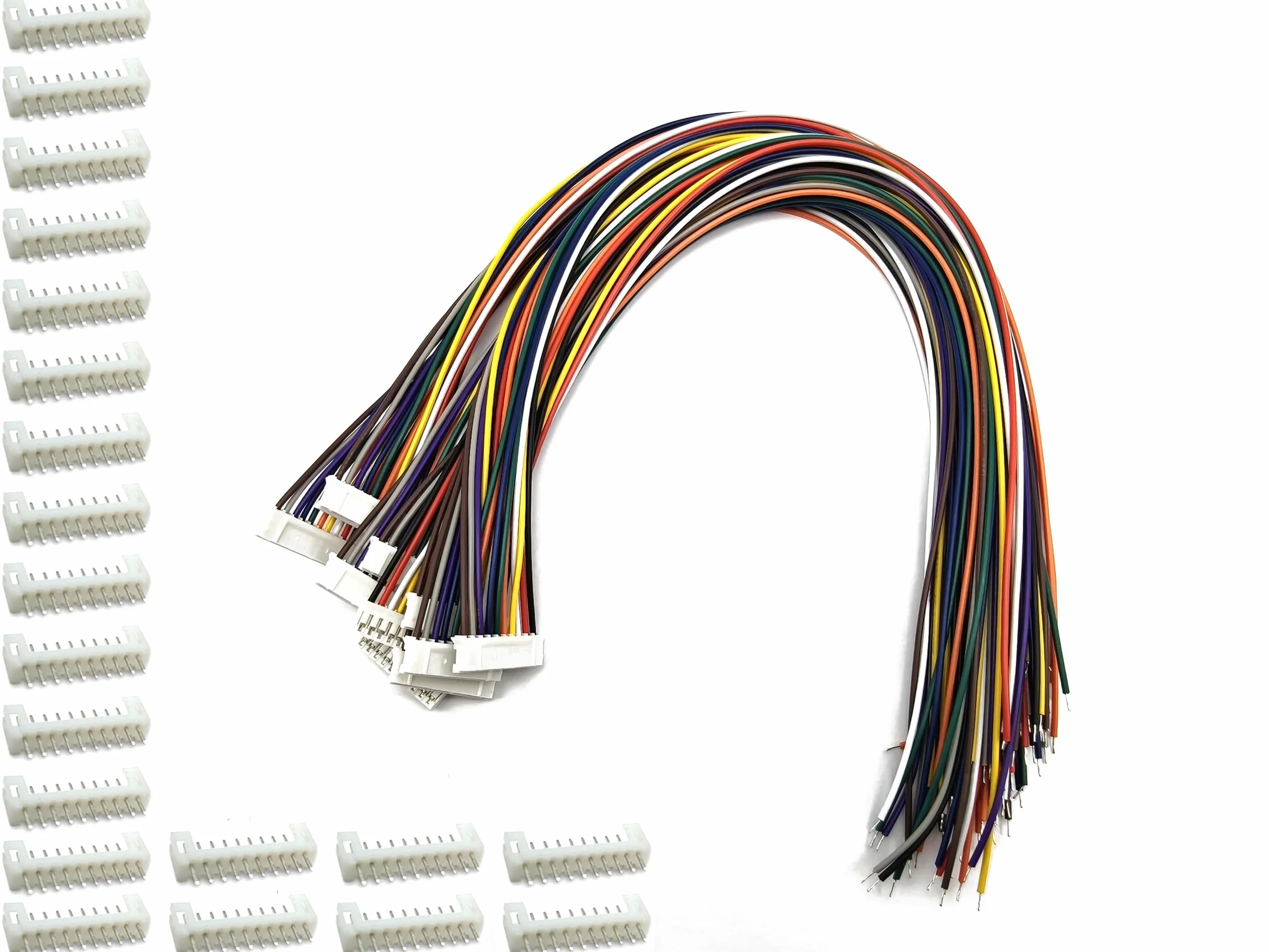 Connettori JST-PH 10 pin 2,0 mm passo femmina maschio con cavi 26 AWG 30 cm