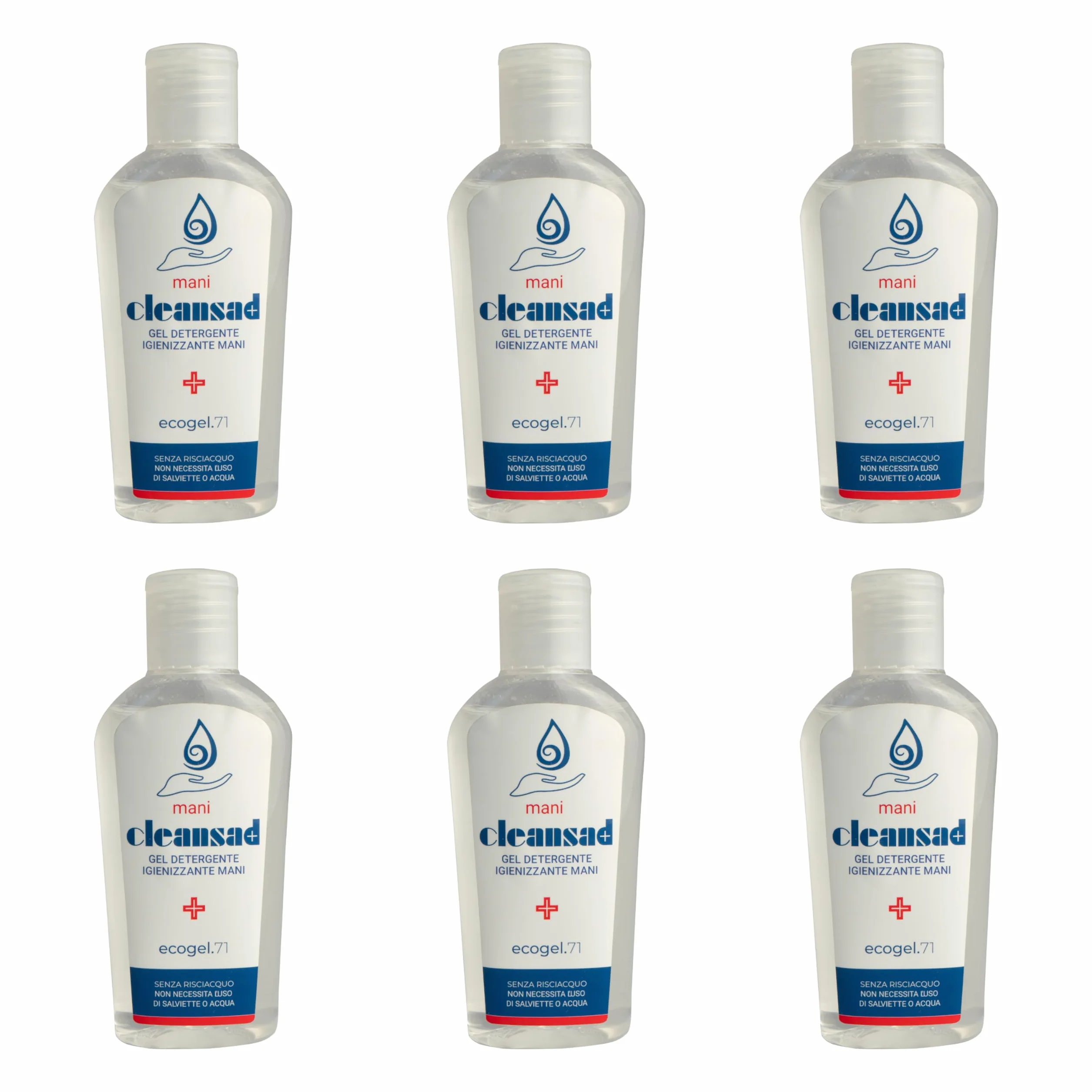 EcoGel detergente igienizzante mani con alcool etilico al 71% Made in Italy 80 ml