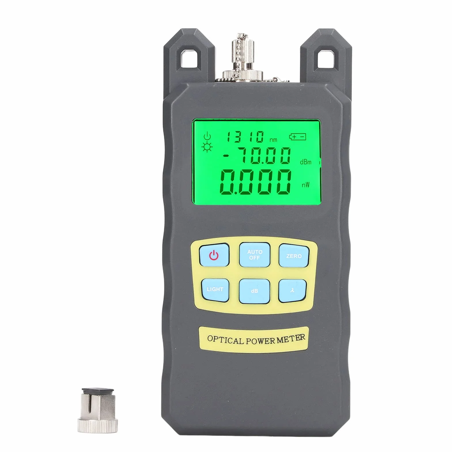 Eujgoov Fibra Ottica Power Meter, Fibra Ottica Auto (-70) to (+10) dB Misuratore di Potenza a Fibra Ottica, Precisione ±0,2 dB, 180x83x28mm