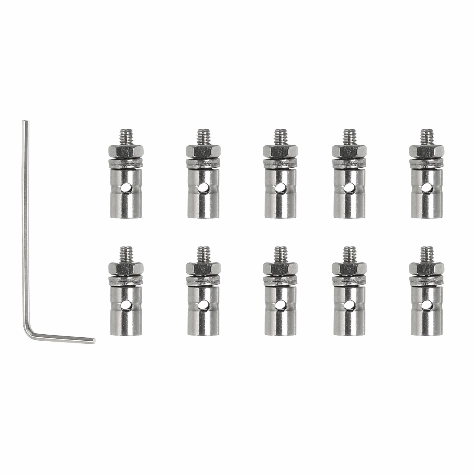 QUARKZMAN 10pz 1,2x200mm Aste di Spinta Z & 10pz 1,3mm Fermo Collegamento Connettore in nylon per Auto RC Barca