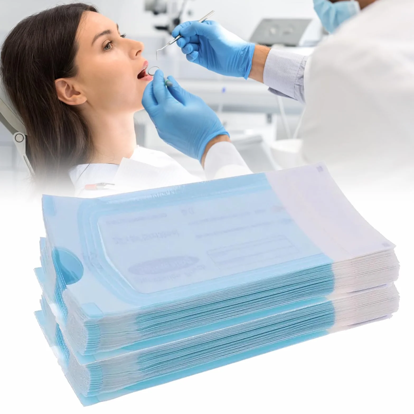 Sacchetto Di Sterilizzazione,Buste Per Sterilizzazione,200pcs Sacchetto Per Sterilizzazio,Sacchetti Per Autoclave,Sacchetti Auto Sterilizzazione,Sacchetto Sterilizzazione Autosigillante(57 X 130 MM)