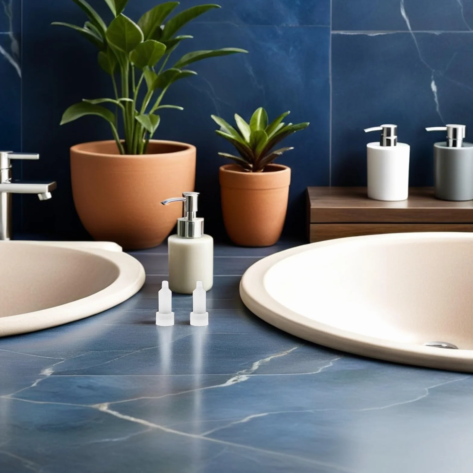 POPETPOP Pompa di Ricambio per Dispenser di Detergente Plastica, Testa Pompa per Bagno e Cucina, 4 Pezzi, Compatibile con Flaconi per Lozione e Shampoo, per Uso Domestico e Alberghiero