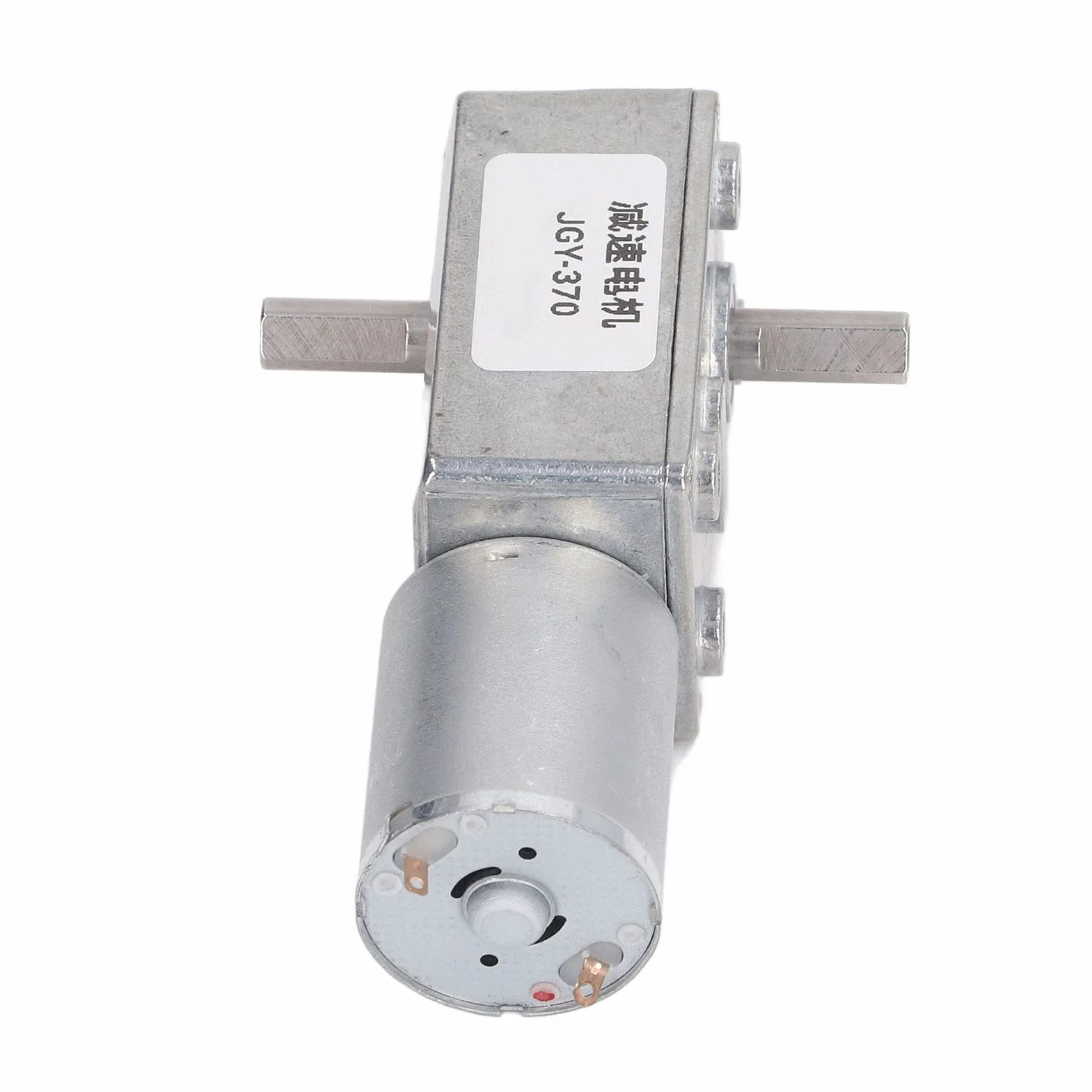 Motoriduttore DC 12V, Motoriduttore a Vite Senza Fine con Doppio Albero 12 Mm Autobloccante Reversibile Ad Alta Torsione Riduzione della velocità della Vite Senza Fine, per
