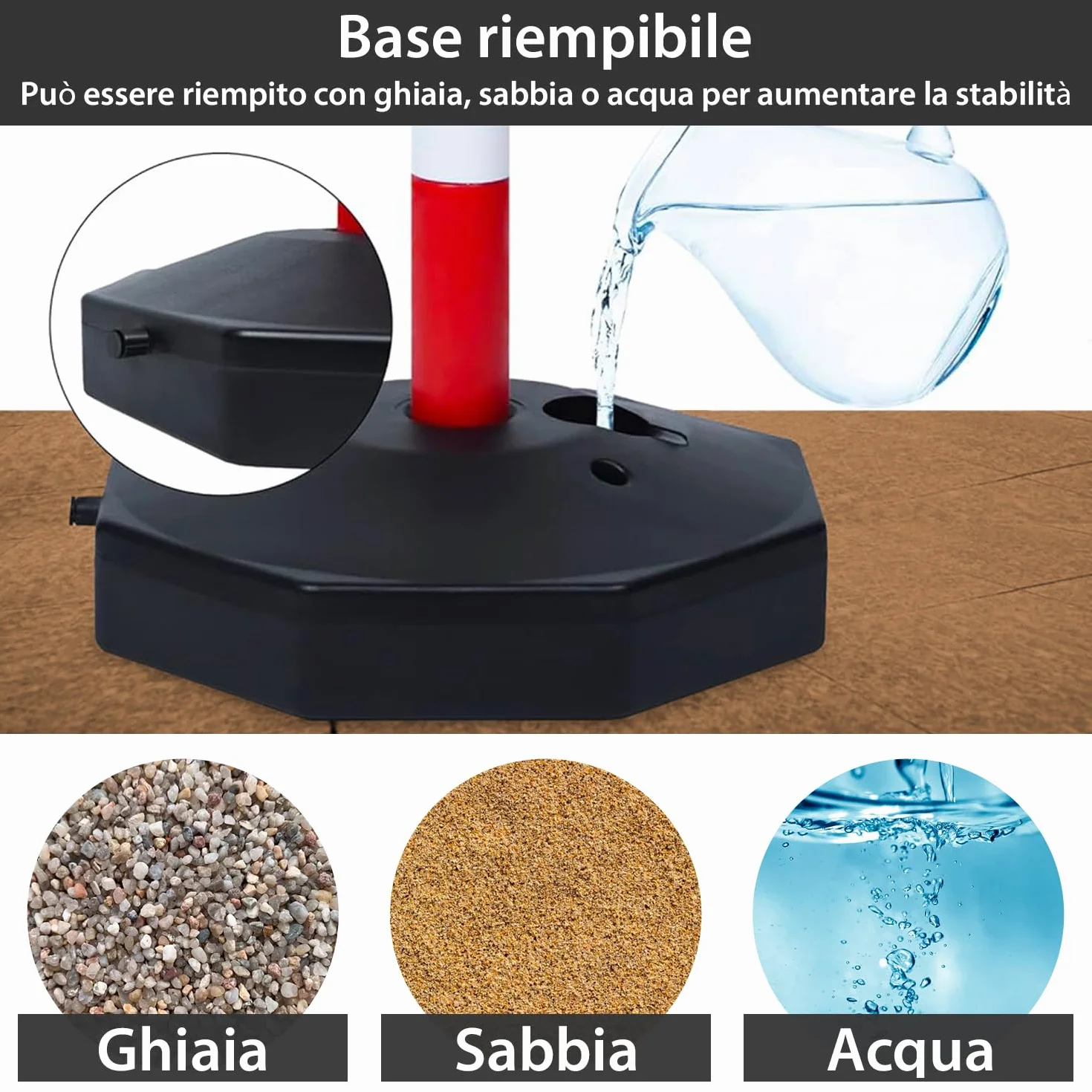 Parent Paletti di Plastica con catena (Set di 4 Paletti)
