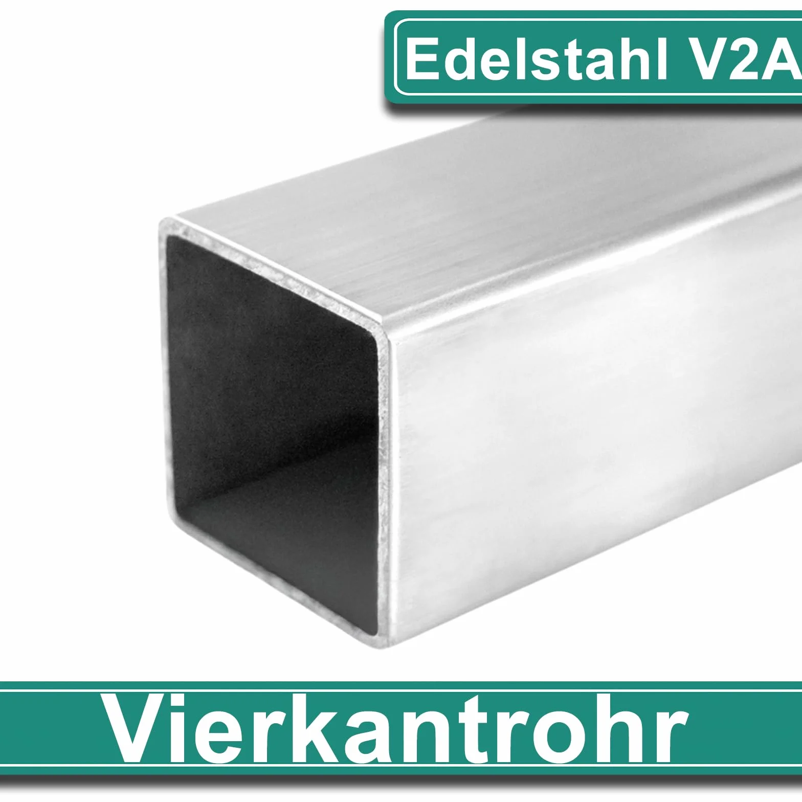 PRIOstahl Tubo quadrato in acciaio inox, tubo quadrato, profilo cavo, 1 tubo, dimensioni: 40 x 40 x 2 mm, lunghezza: 1500 mm, levigato, per ringhiere, costruzione industriale, mobili, antiruggine, in