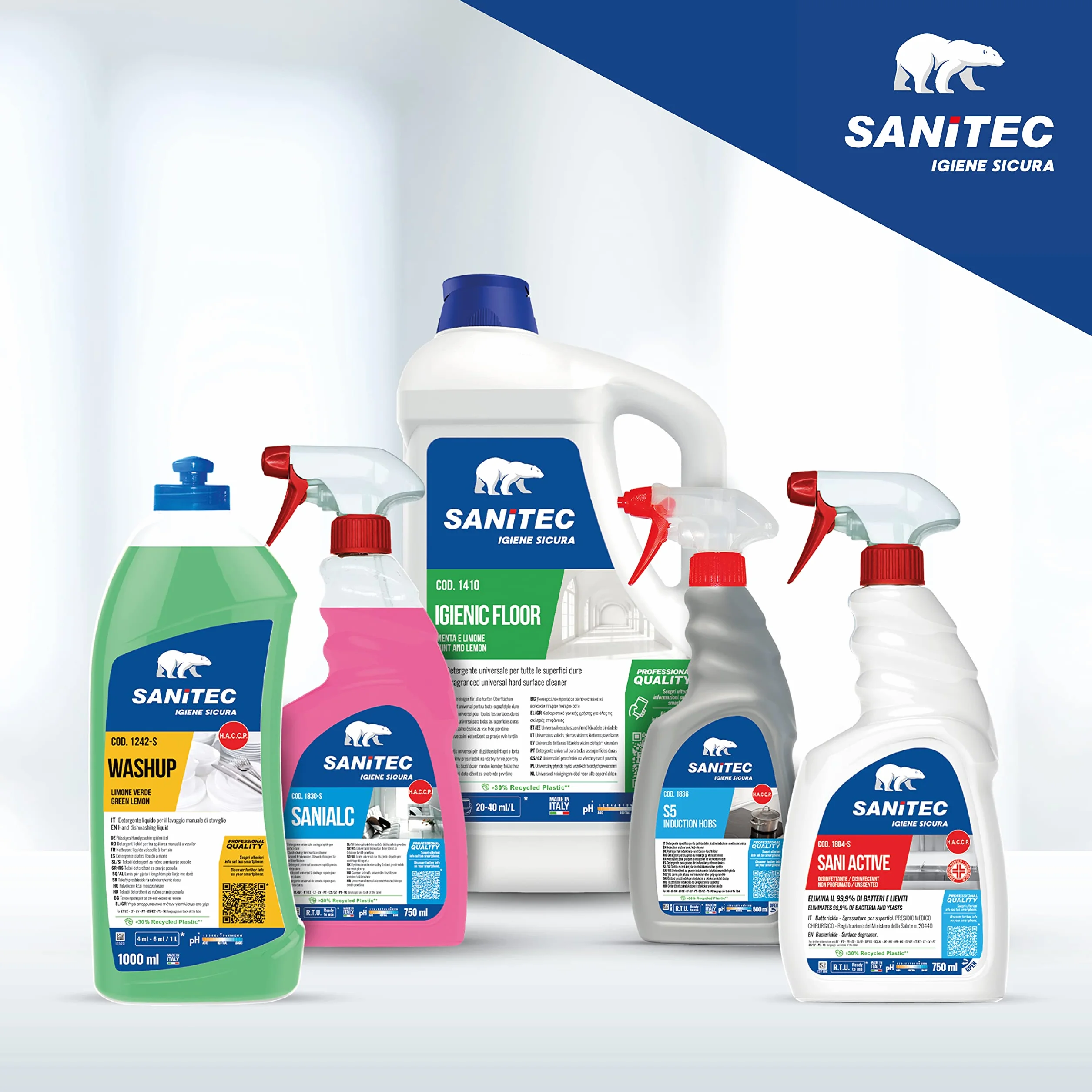 Sanitec Multi Activ Sgrassante Disinfettante Multiuso 6x750 ml