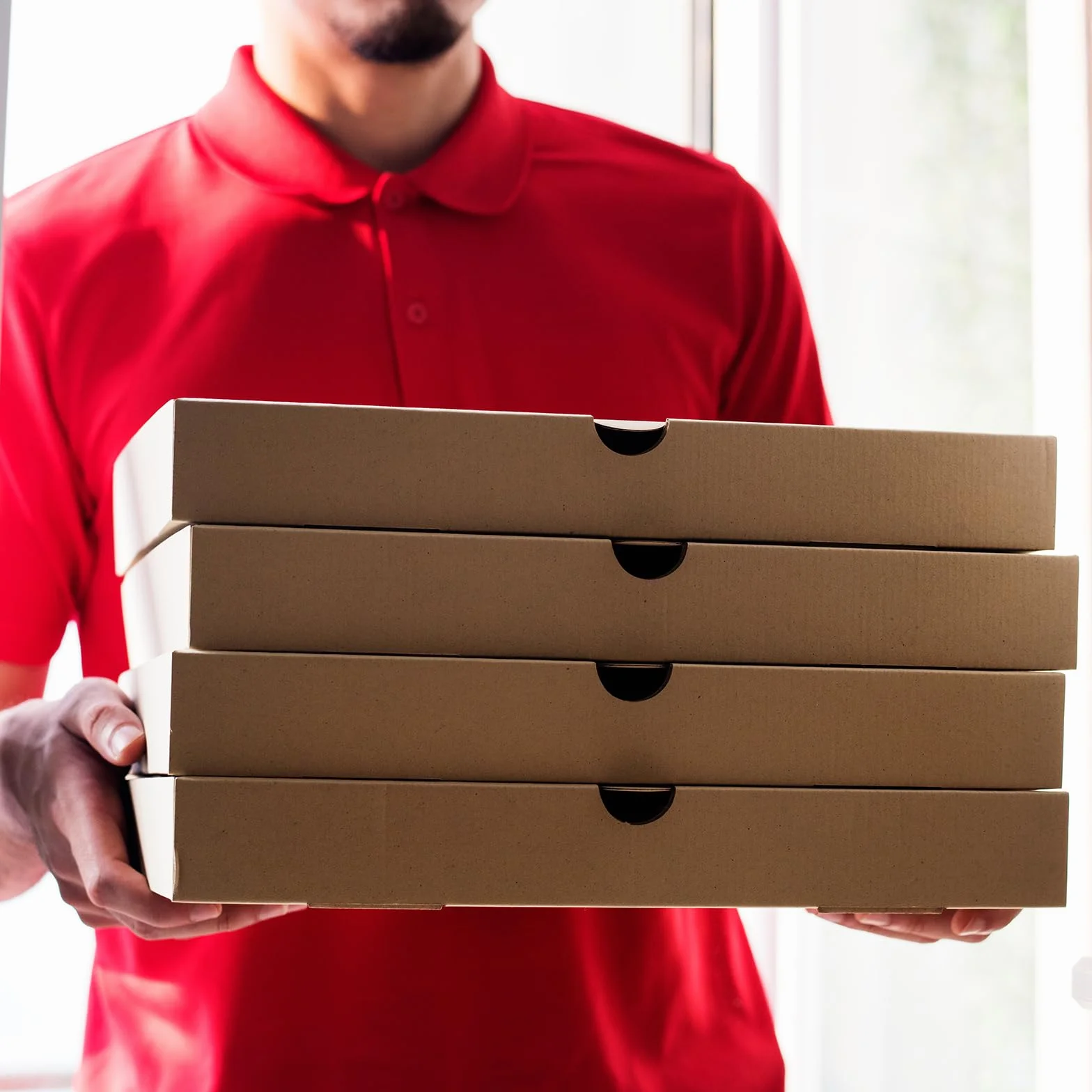 QUARKZMAN Scatola per Pizza 10pz 7x7 Pollici - Scatole Mini in Carta Pelle Vacchetta Contenitore Quadrato Corrugato Bianco