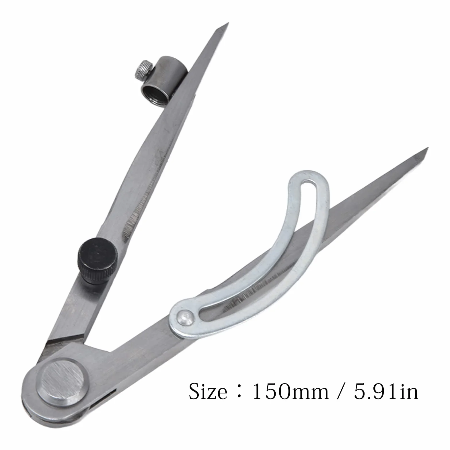 Calibro divisorio in acciaio al carbonio regolabile e bloccabile con angolo 150mm per lavorazione del legno