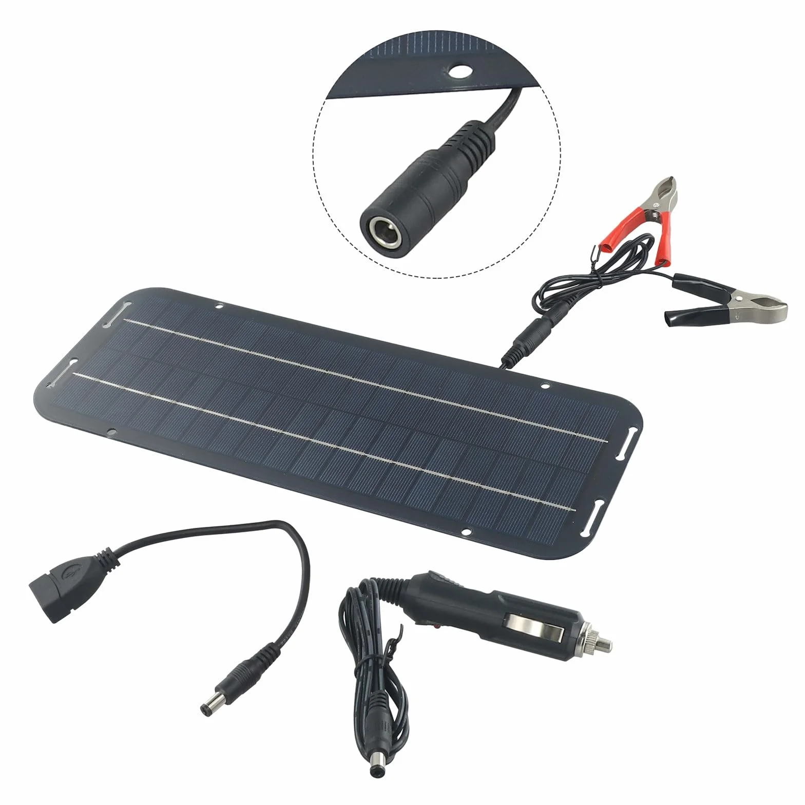 Kit Pannello Solare RichVibe 60W 12V Caricabatterie a Goccia per Batteria con Celle Monocristalline e Accessori di Montaggio per Roulotte, Auto, Furgone, Barca, Sistema di Ricarica Portatile per