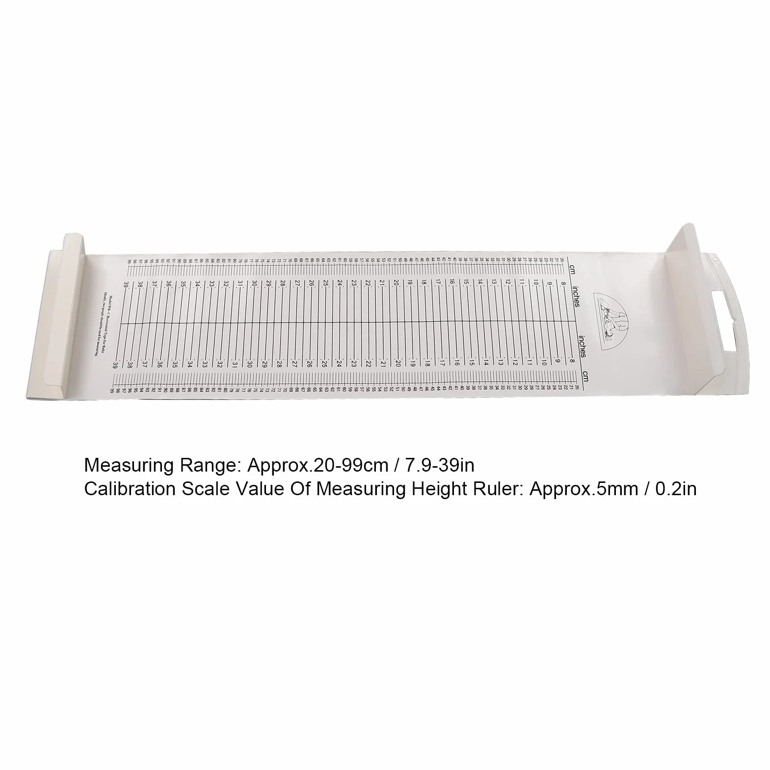 Infantometro righello altezza impermeabile pieghevole PVC neonati diagrammi crescita testiera fissa piede scorrevole