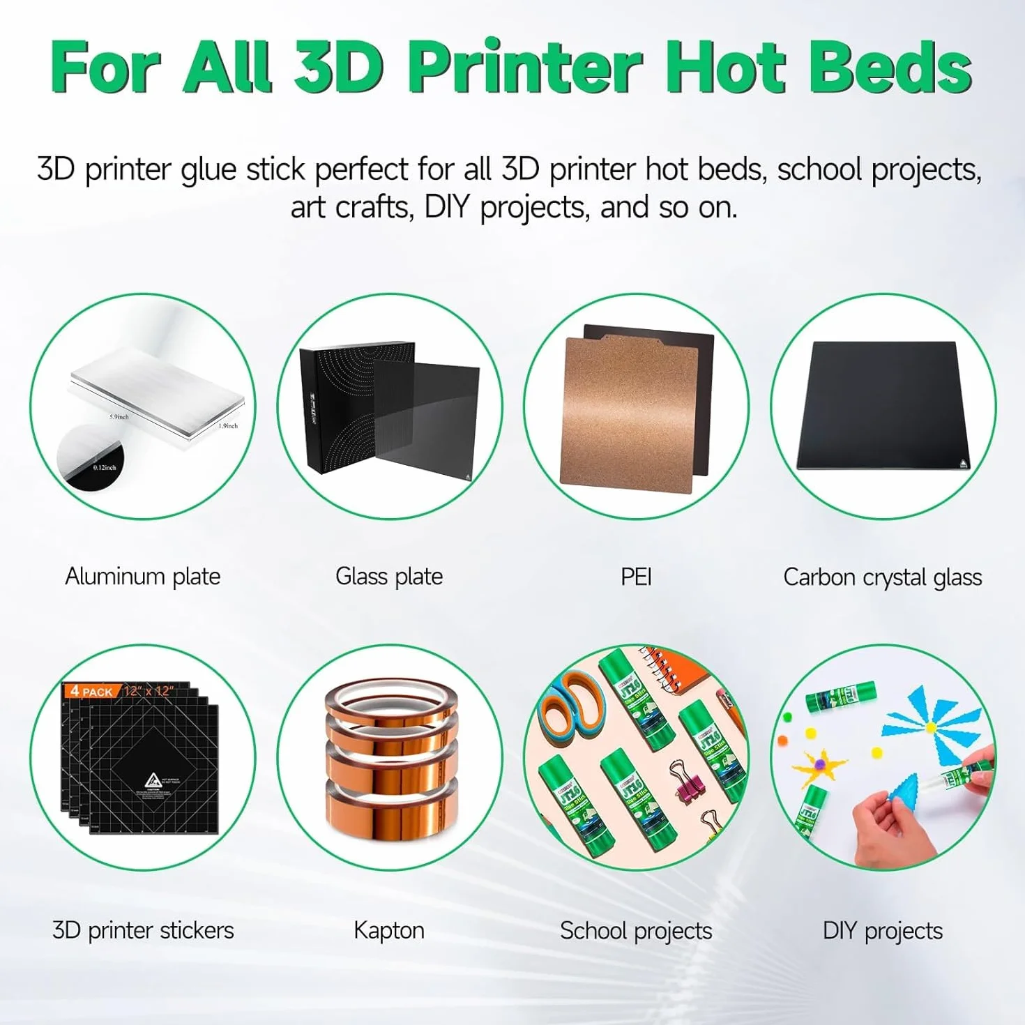 GEEETECH Colla per stampante 3D, confezione da 6 pezzi (JT16), perfetta adesione della stampante 3D del primo strato, formula solubile in acqua, colla per stampa 3D, compatibile con PLA, ABS