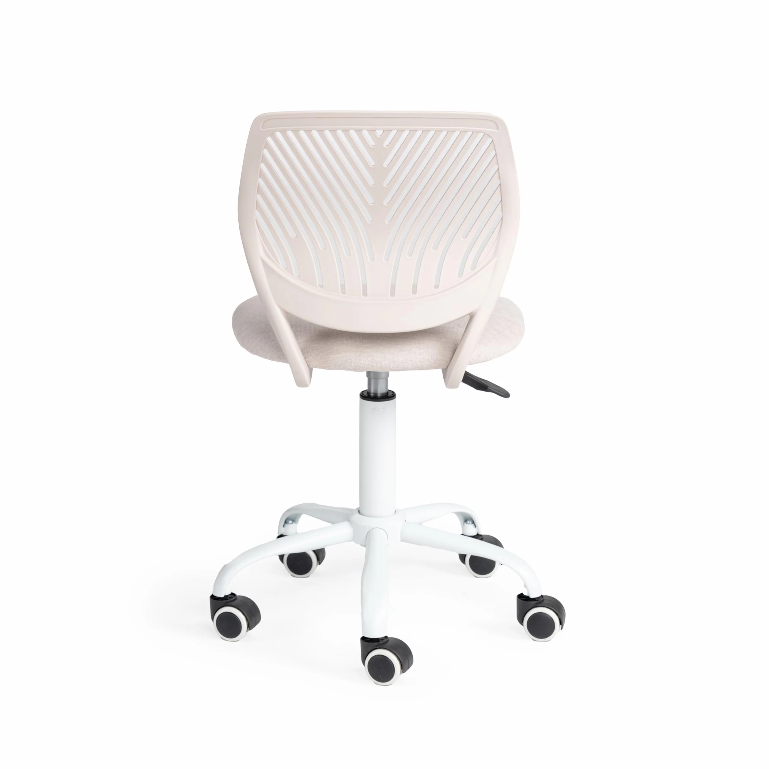 Sedia ergonomica per scuola con schienale in rete traspirante, altezza regolabile, rotazione 360°, Morandi Beige