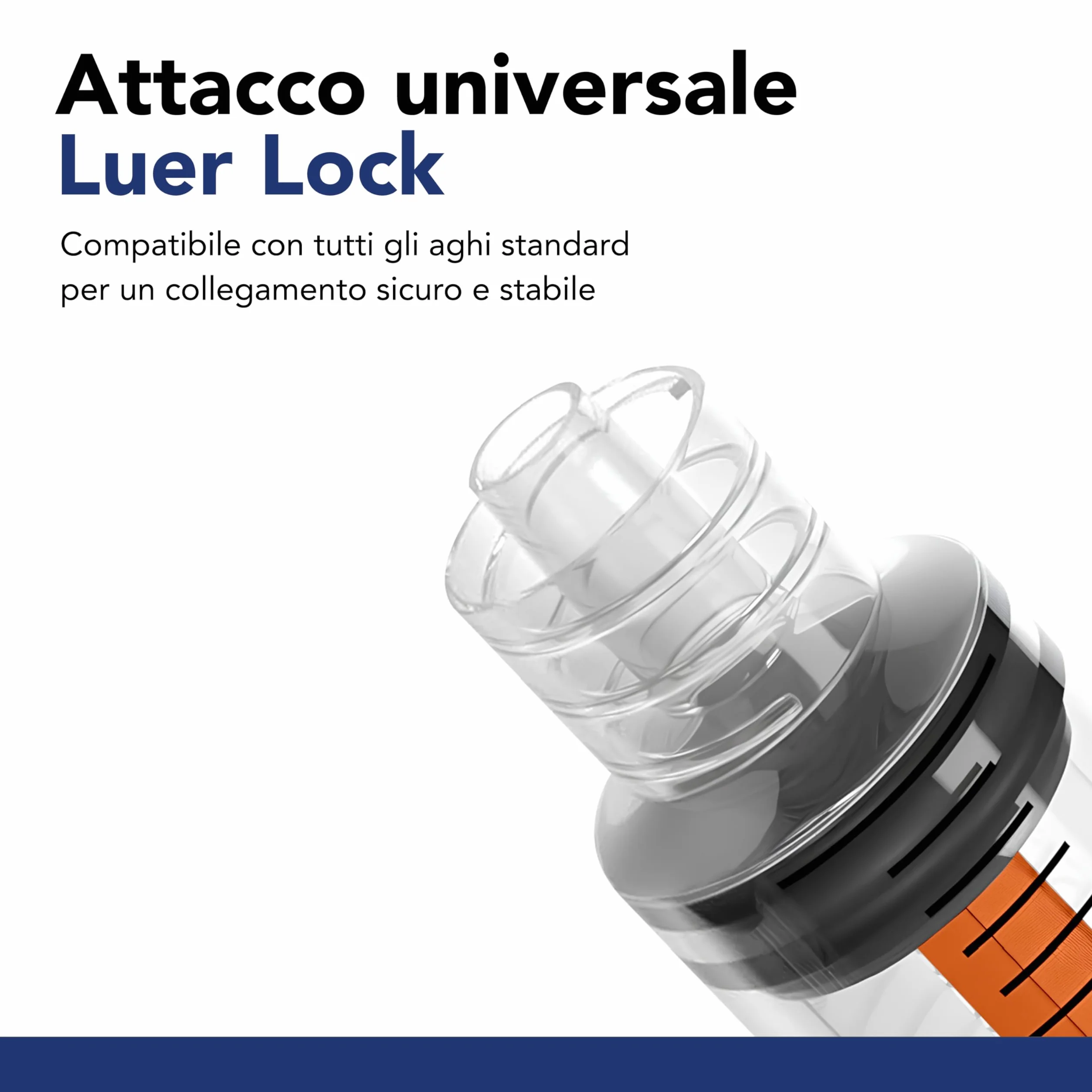 Siringhe sterili Luer Lock 1 ml - siringa senza ago, cono centrale, atossiche, apirogene