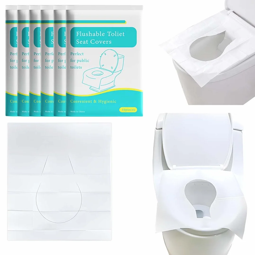 Copriwater Usa E Getta 60 Pezzi Coprisedili Wc Bianchi Biodegradabili Protezione Igienica