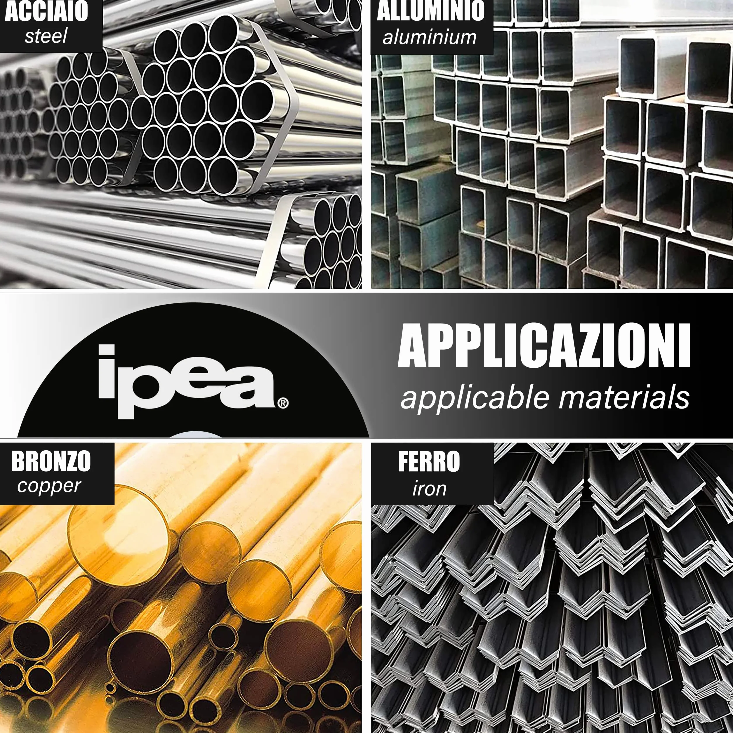 IPEA Dischi da Taglio in Metallo e Acciaio Inossidabile - 10 Pezzi - Disco per Smerigliatrice Angolare e Flessibile - Lame da Taglio per Metallo, Ferro, Alluminio - Misure 115 x 1 x 22 mm