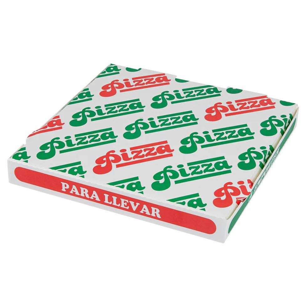 Garcia de Pou Scatole per pizza Thepack 24 x 24 x 3 cm Bianco Cartone Ondulato Microcanale 330 G/M2