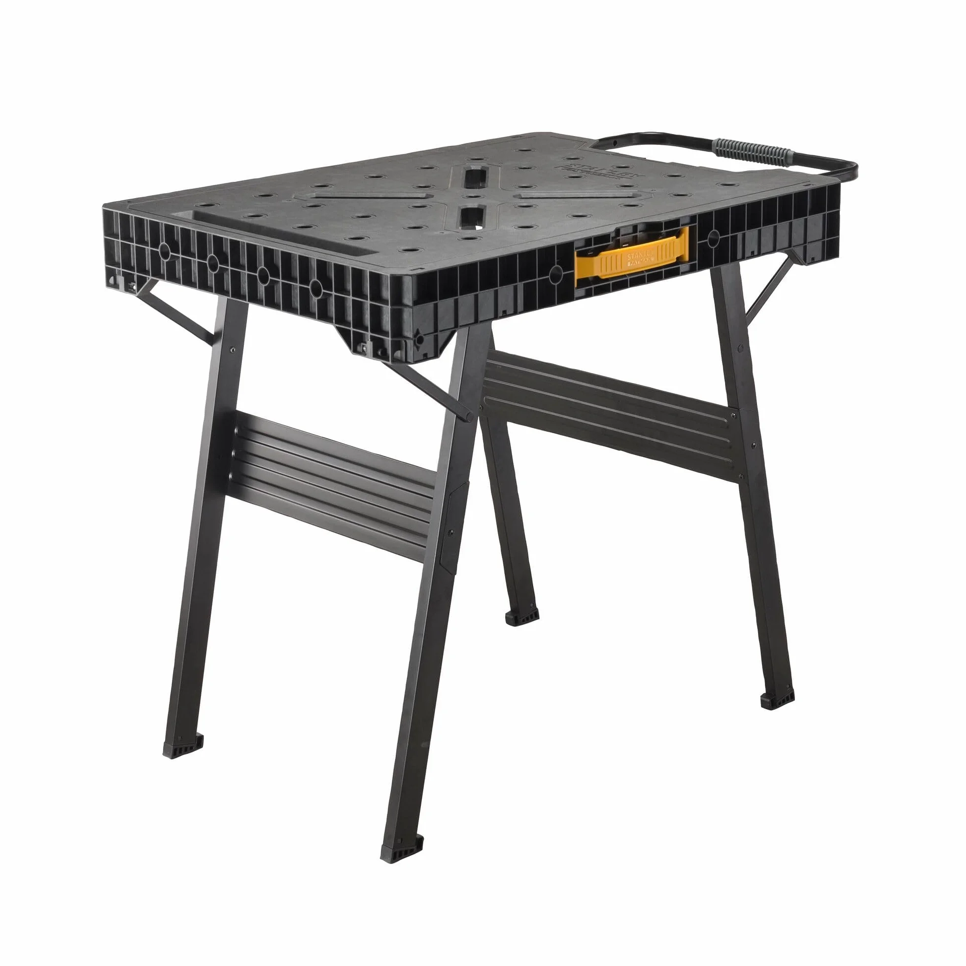 STANLEY FATMAX Express Banco da lavoro pieghevole - Piano di lavoro portatile con capacità di carico di 450 kg, compatibile con morsetti, peso di 10 kg, FMST1-75672